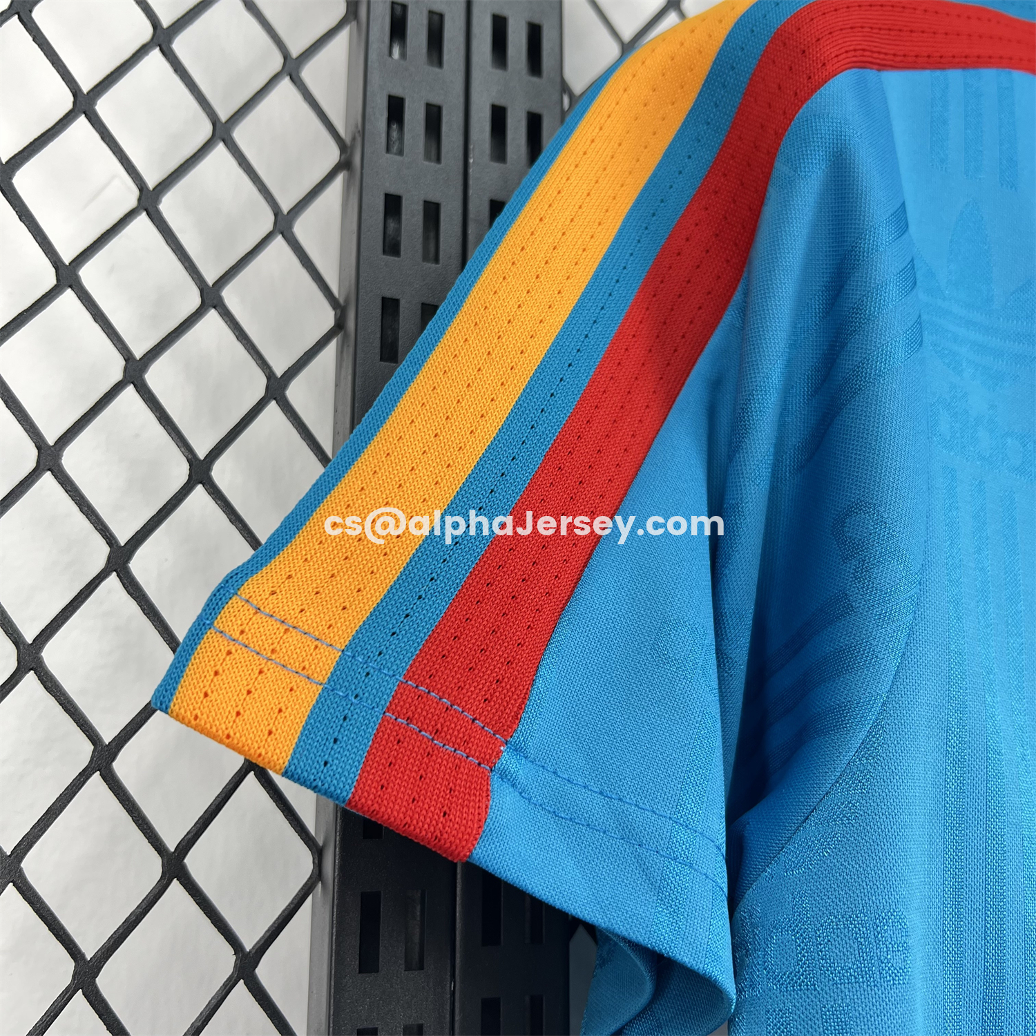 AJ-AlphaJersey-Spain 2026 Solid Blue With Red Trim Special Jersey - Fans Version