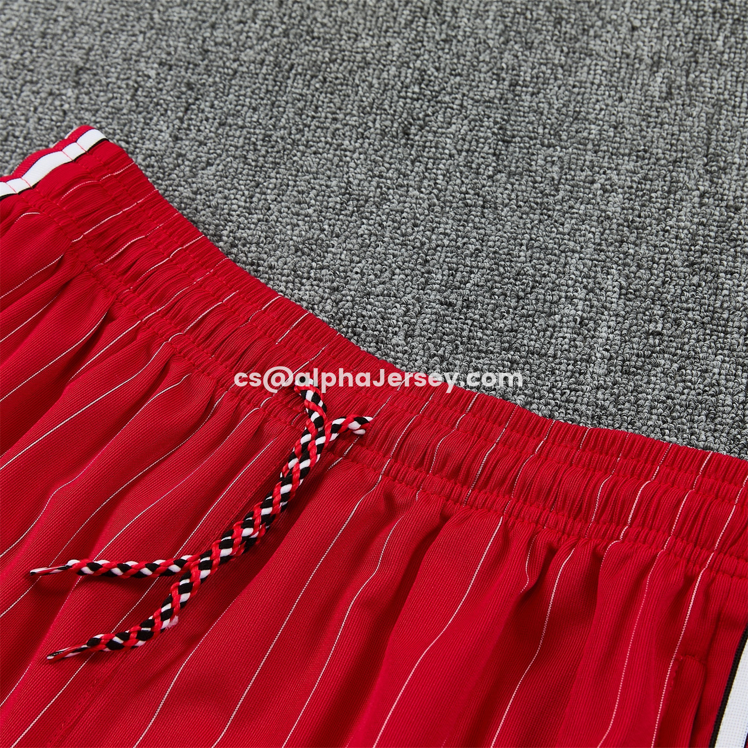 AJ-AlphaJersey-Manchester United 25-26 Retro Style Vest Training Set - Red With White Stripes Top & Pants