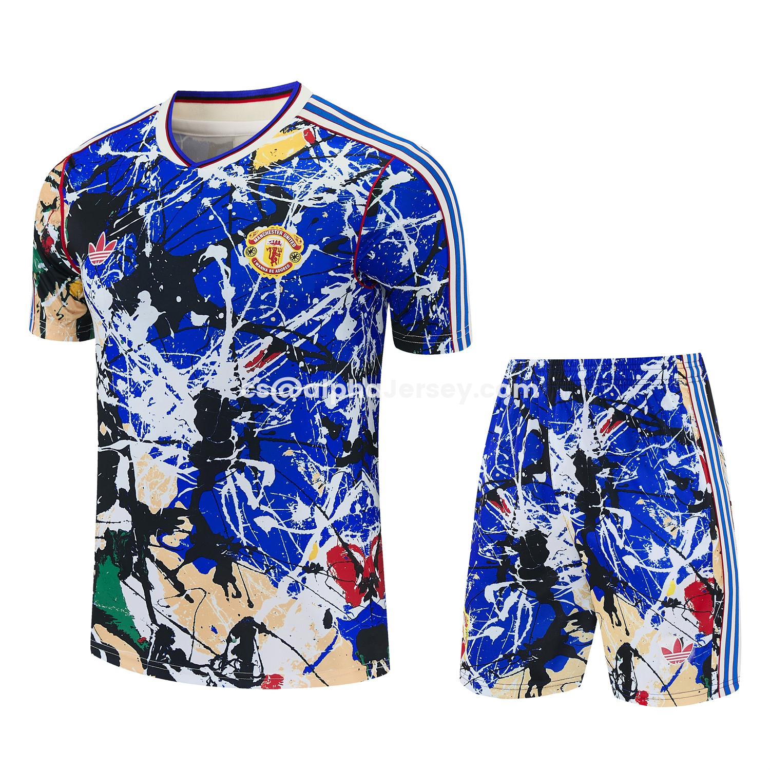 AJ-AlphaJersey-Manchester United 26-27 Retro Style Short-Sleeve Training Set - Colors Top & Colors Pants