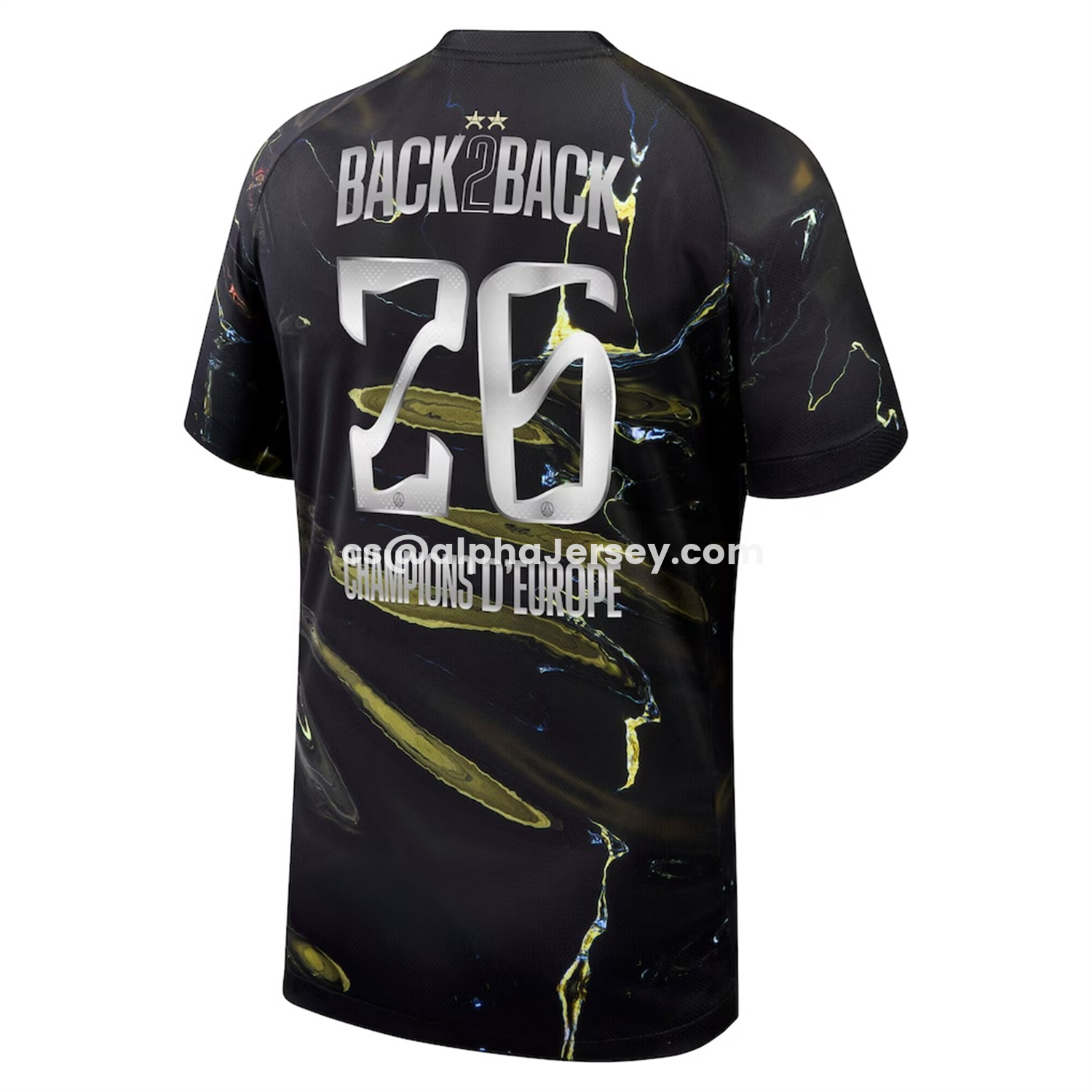 AJ-AlphaJersey-【Champion 26 Font】Paris Saint-Germain PSG 25-26 Night Version Fifth Jersey - Fans Version