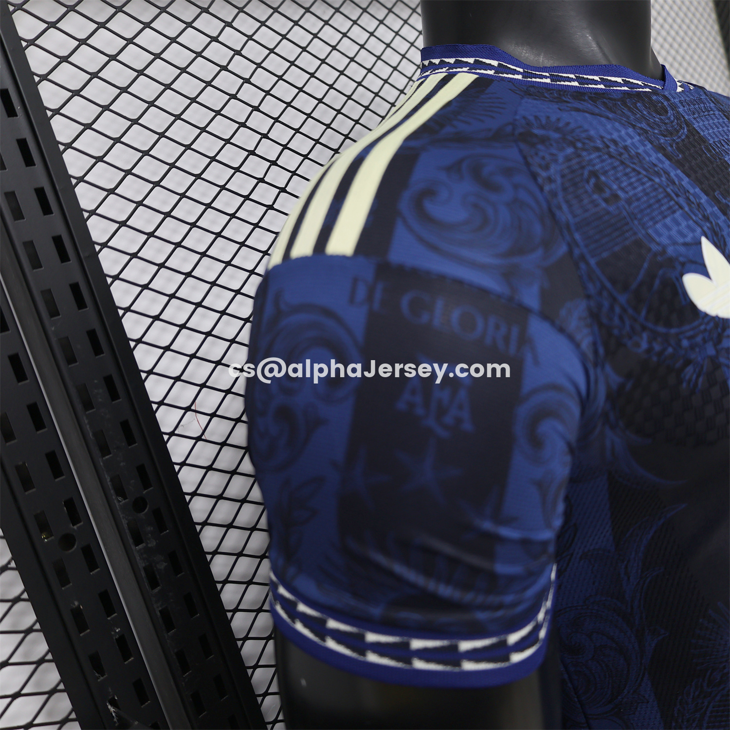 AJ-AlphaJersey-Argentina 2026 Dark Blue And Black Pattern Sun Special Edition Jersey - Player Version