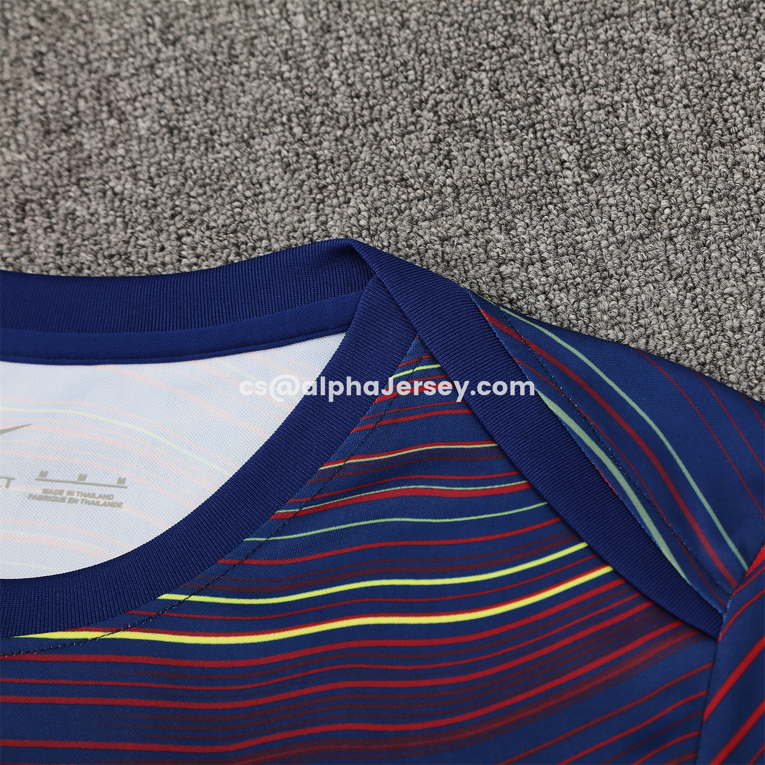 AJ-AlphaJersey-Barcelona 25-26 Short-Sleeve Training Set - Colors Top & Dark Blue Pants