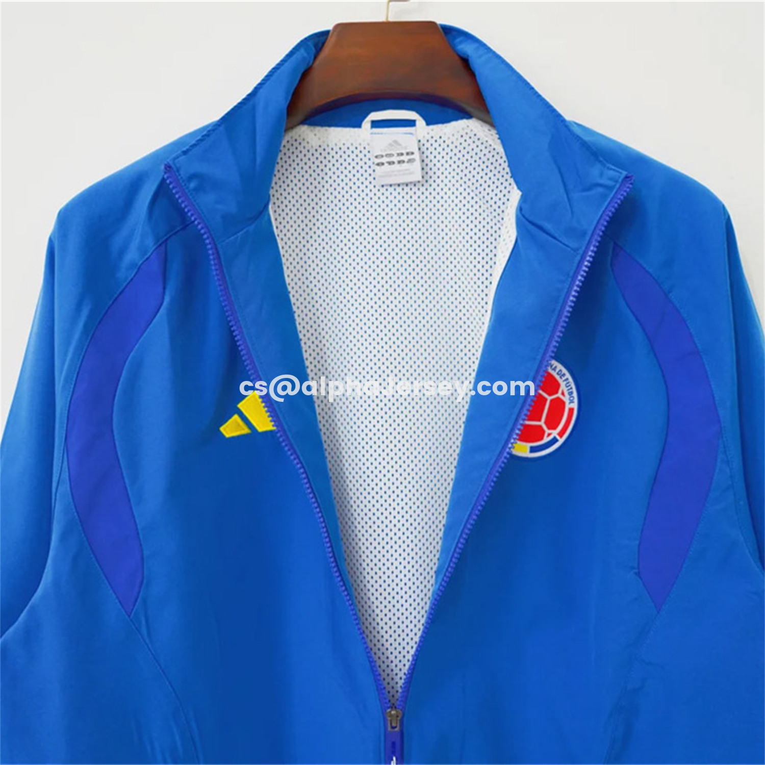 AJ-AlphaJersey-Colombia 2026 Blue Windbreaker Jacket