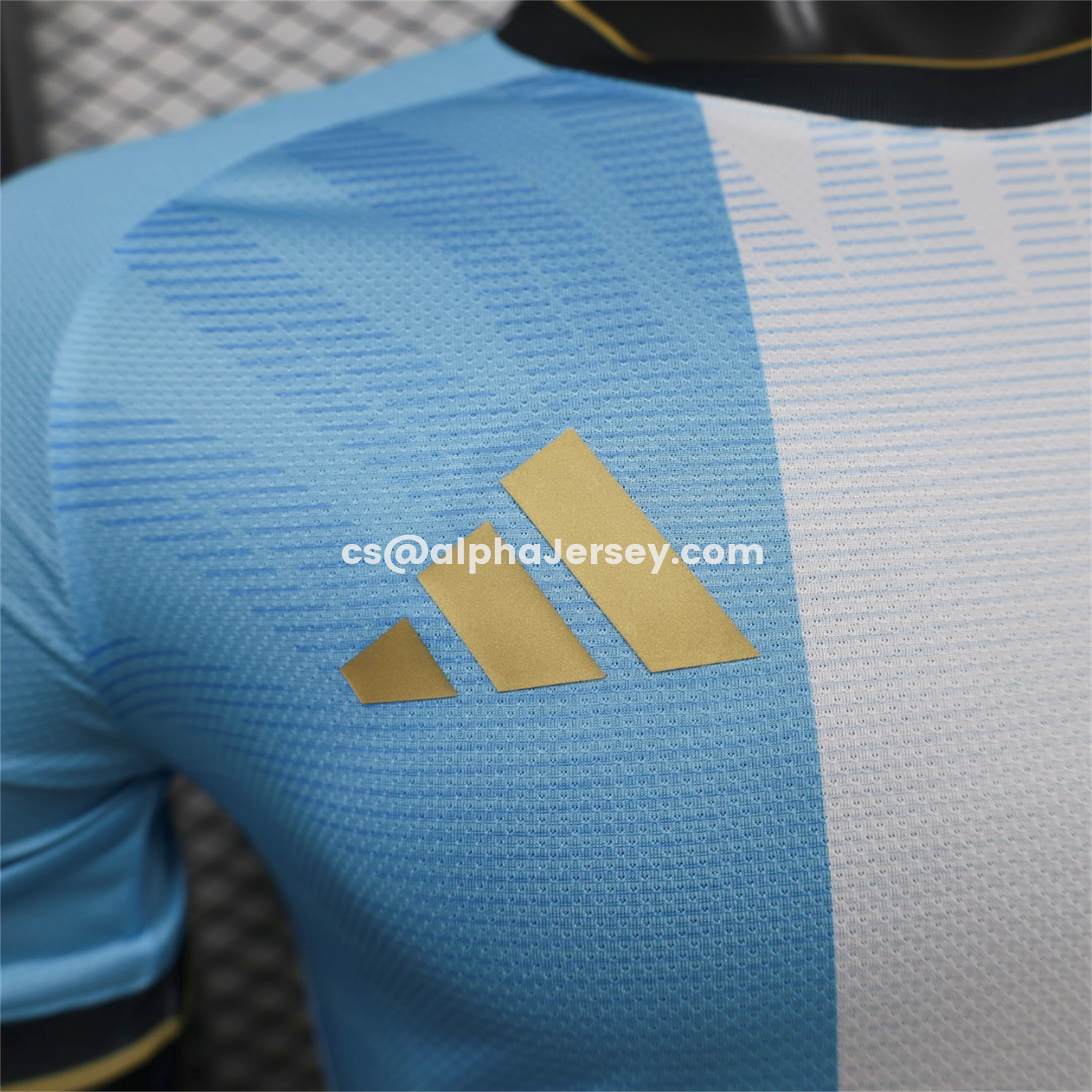 AJ-AlphaJersey-Argentina 2026 Blue And White Stripes Champions Commemorative Special Jersey - Player Version