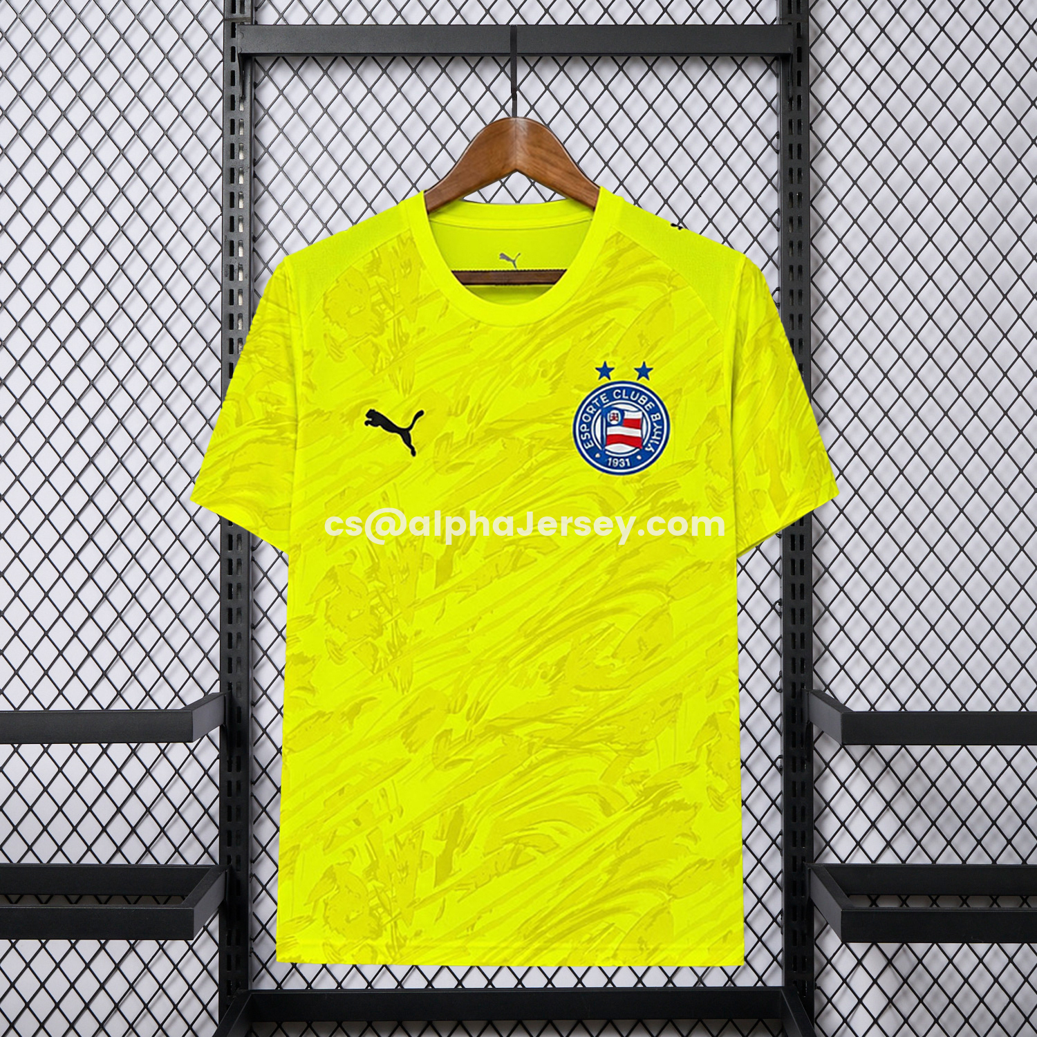 AJ-AlphaJersey-Bahia 26-27 Yellow Goalkeeper Jersey - Fans Version