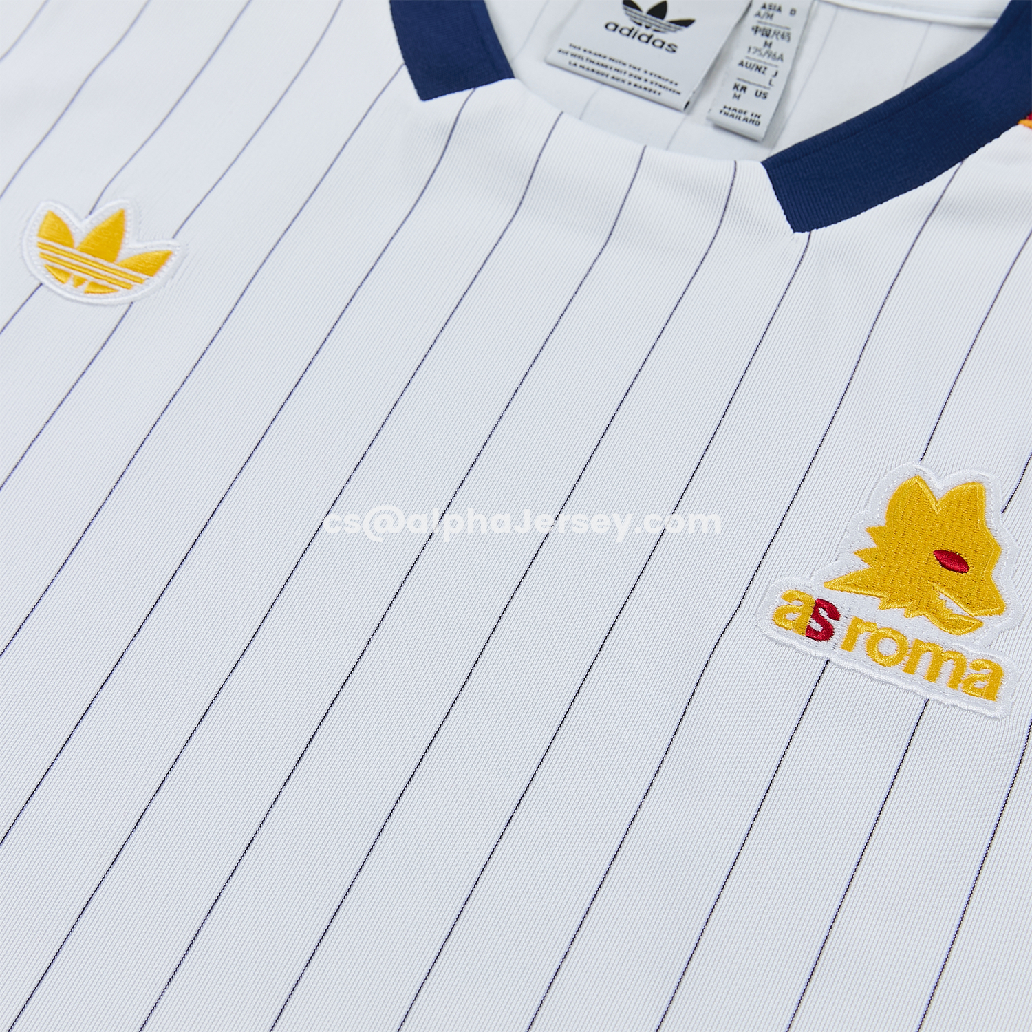 AJ-AlphaJersey-Roma 25-26 Retro Style Vest Training Set - White With Red Details Top & Pants