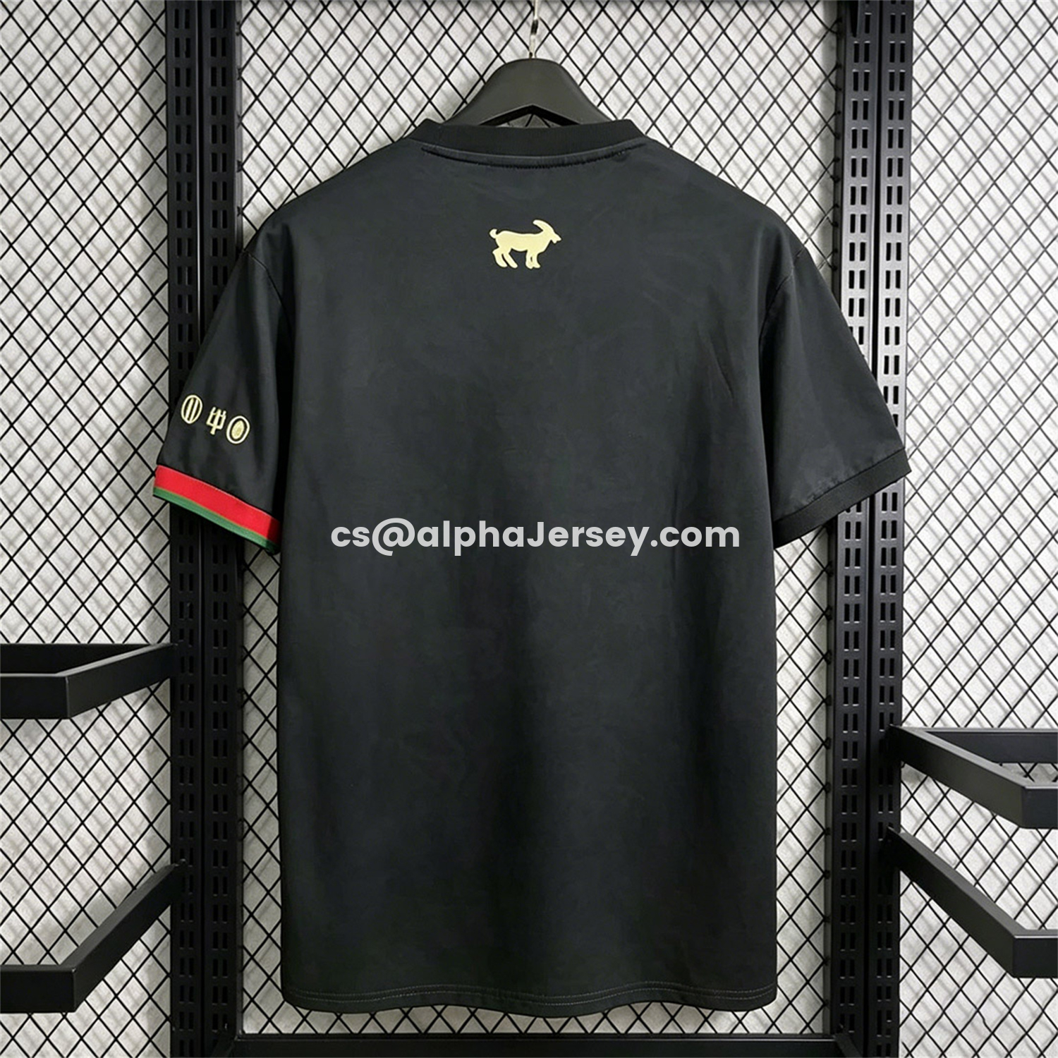 AJ-AlphaJersey-Portugal 2026 Black With Subtle Pattern Special Jersey - Fans Version