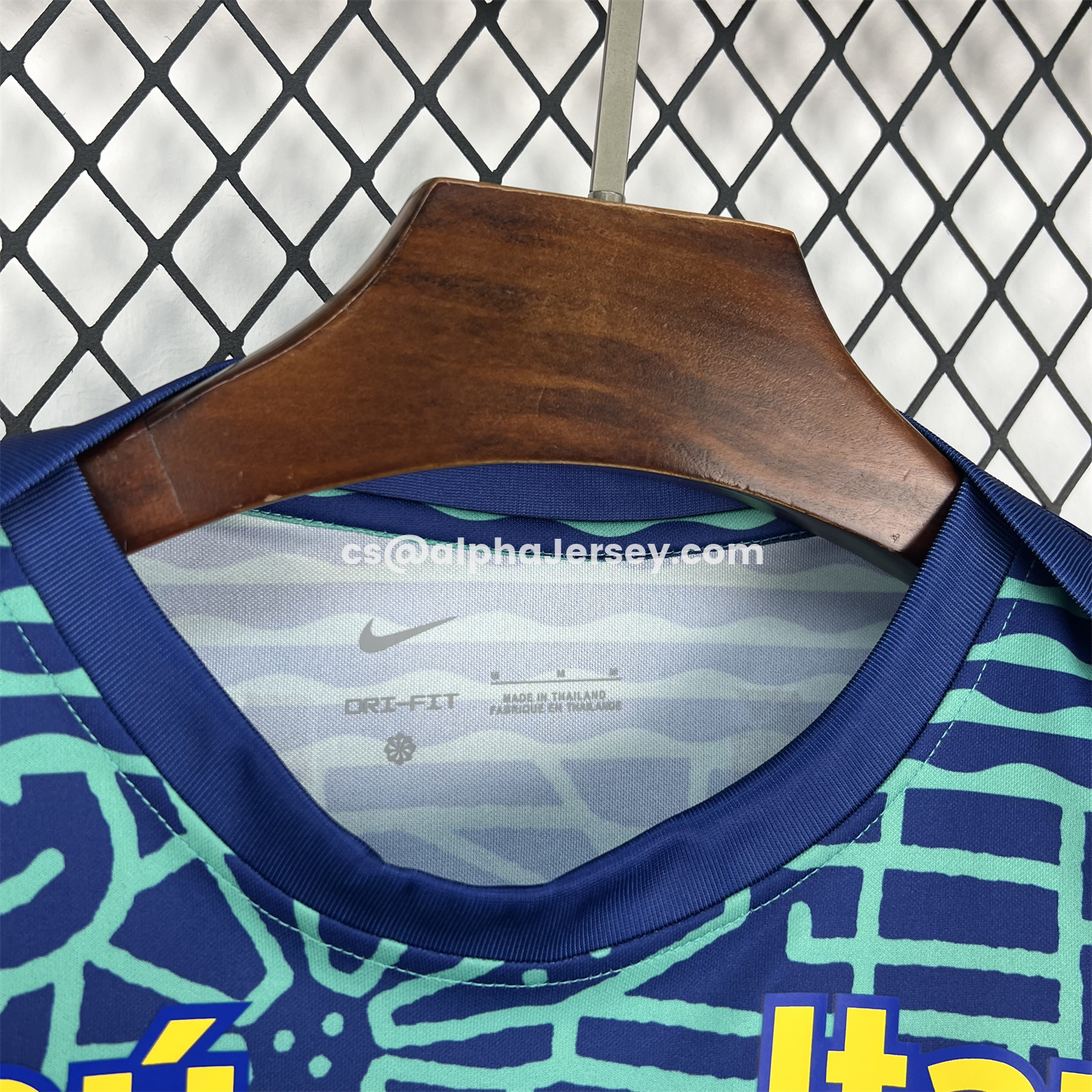 AJ-AlphaJersey-Retro Brazil 2024 Blue Pre-Match Training Jersey - Fans Version
