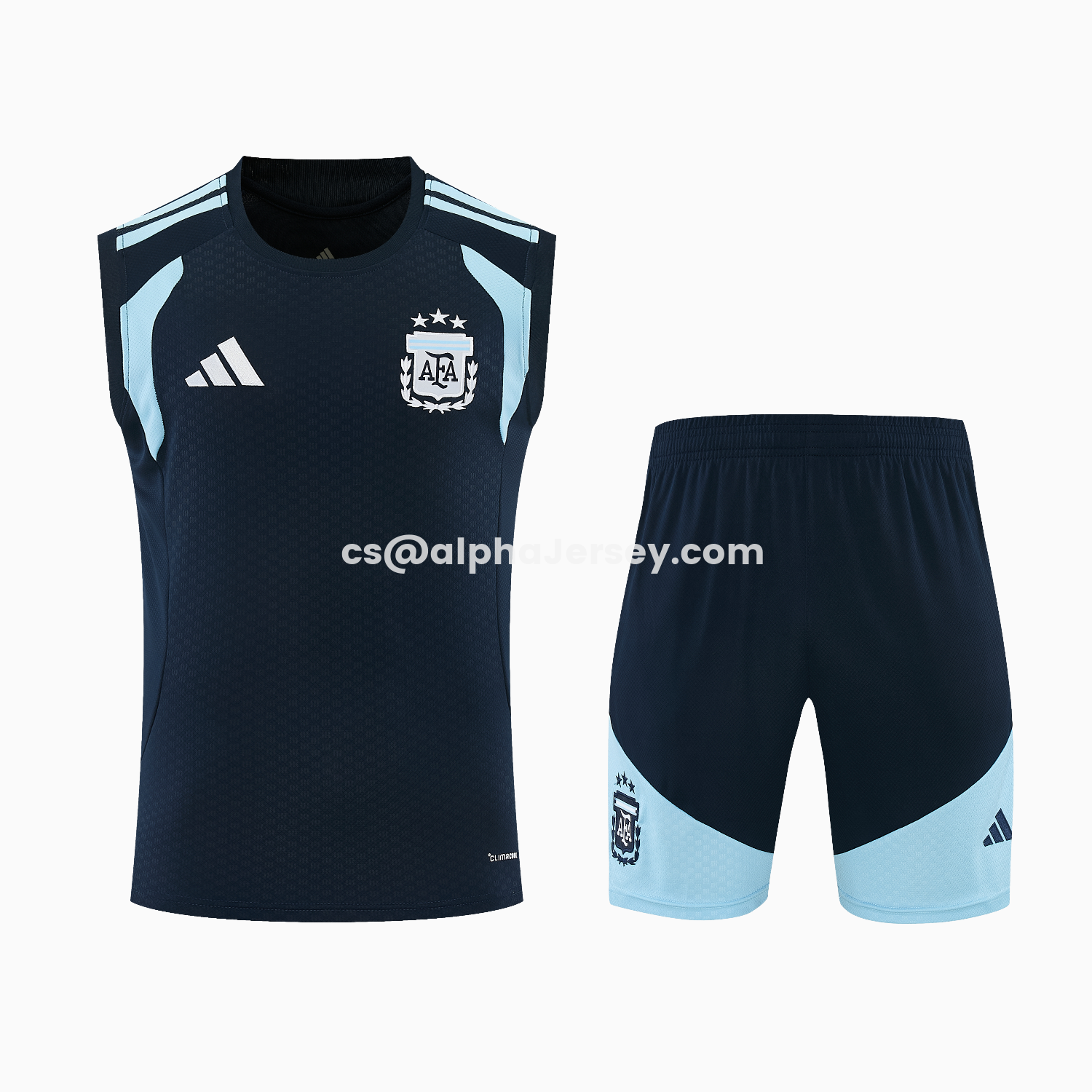 AJ-AlphaJersey-Argentina 2026 Vest Training Set - Dark Blue Top & Dark Blue Pants