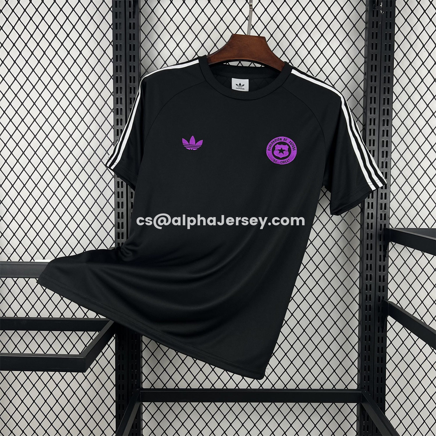 AJ-AlphaJersey-Chile 2026 Black With White Stripes Special Edition Jersey - Fans Version
