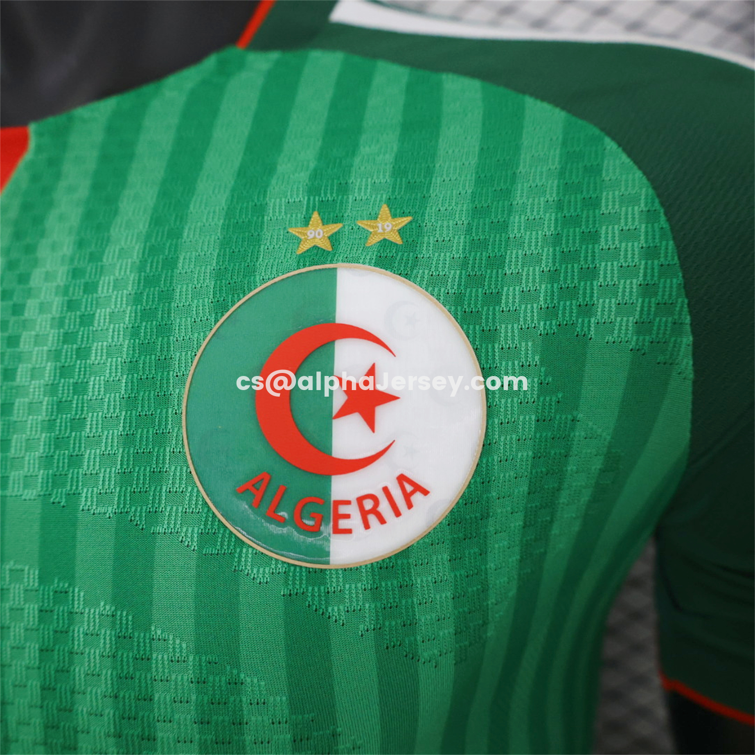AJ-AlphaJersey-Algeria 2026 Away Green Jersey With 2 Stars - Player Version
