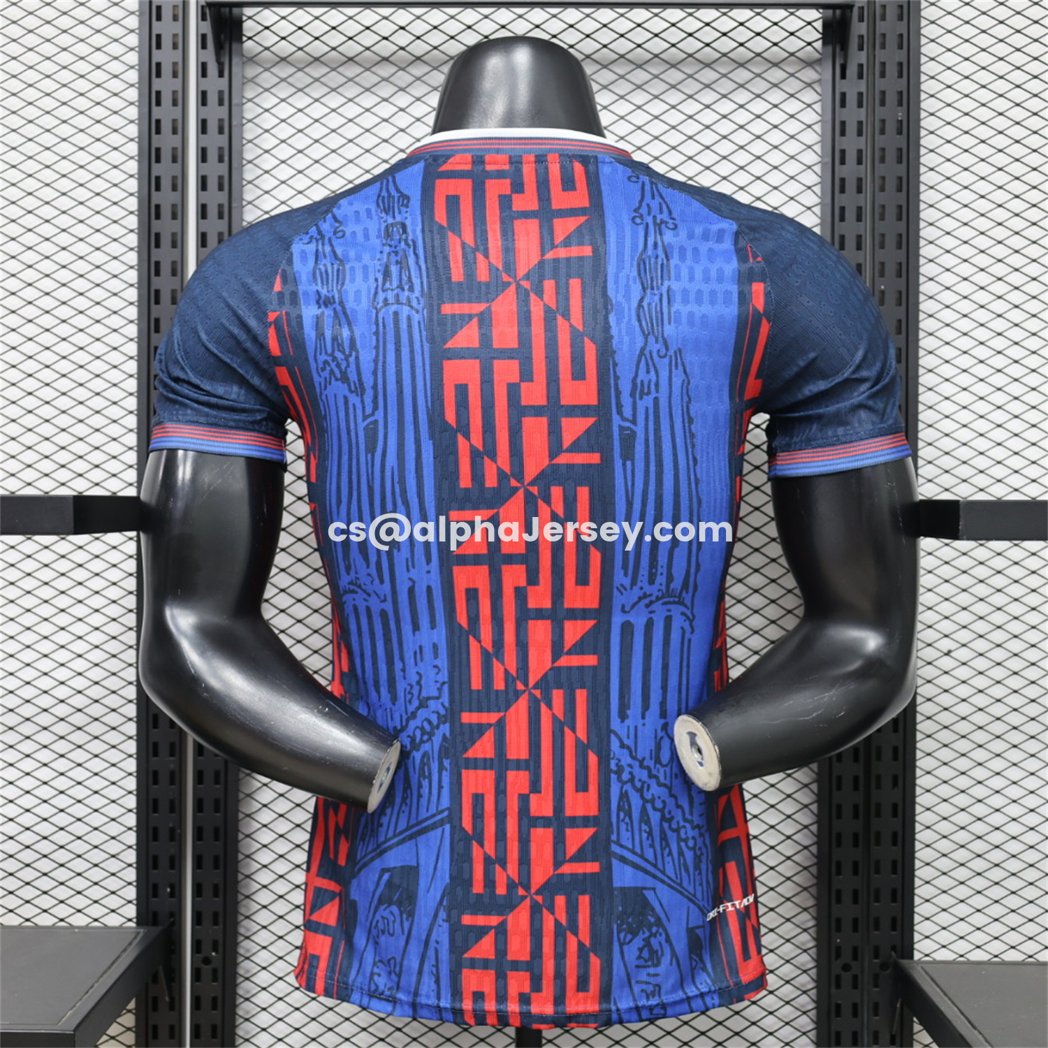 AJ-AlphaJersey-Barcelona 26-27 Red Blue Mosaic Stripes Special Jersey - Player Version