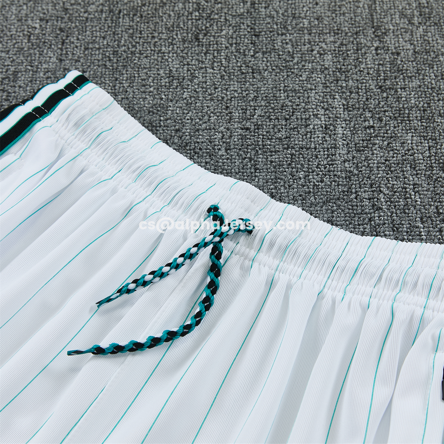 AJ-AlphaJersey-Liver.pool 25-26 Retro Style Vest Training Set - White With Green Stripes Top & Pants