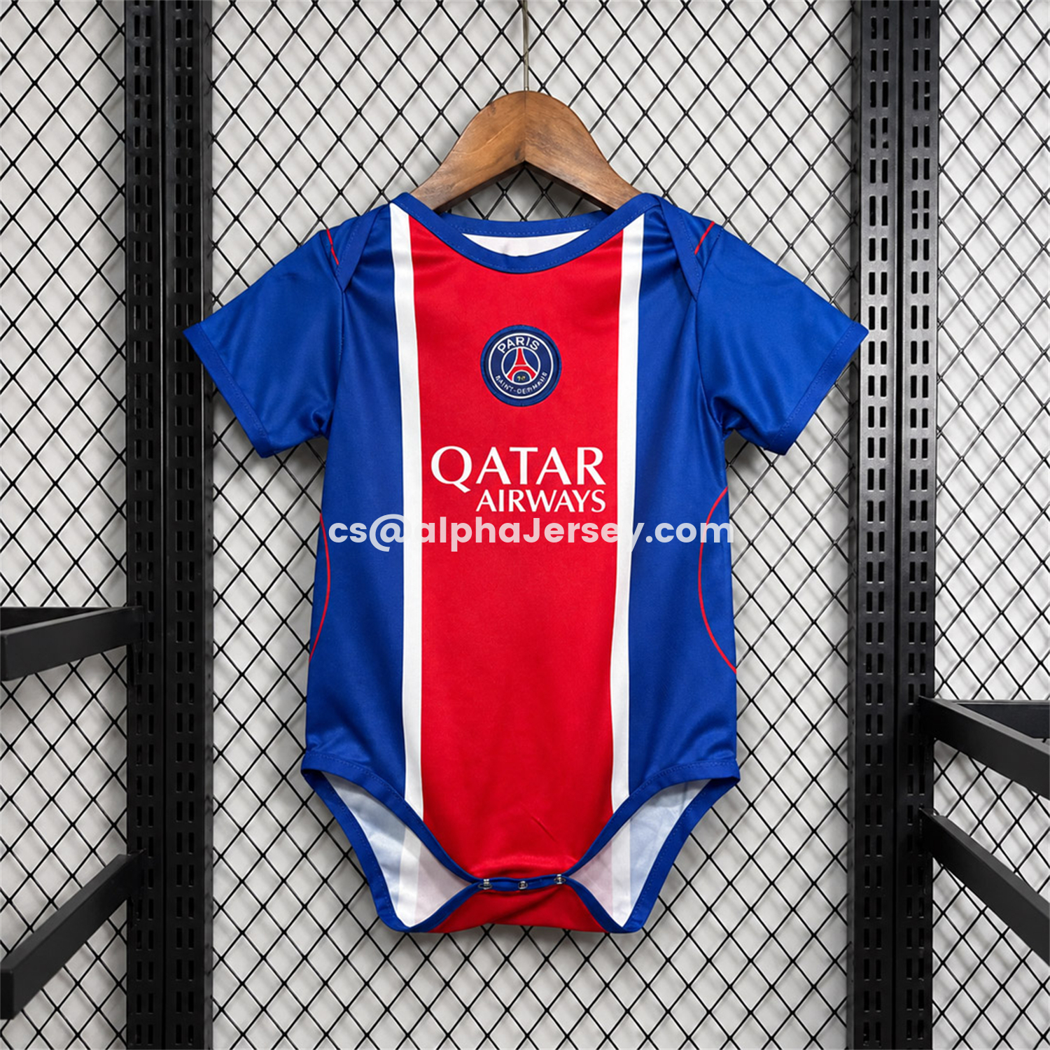 AJ-AlphaJersey-Paris Saint-Germain PSG 26-27 Home Baby Crawling Suit