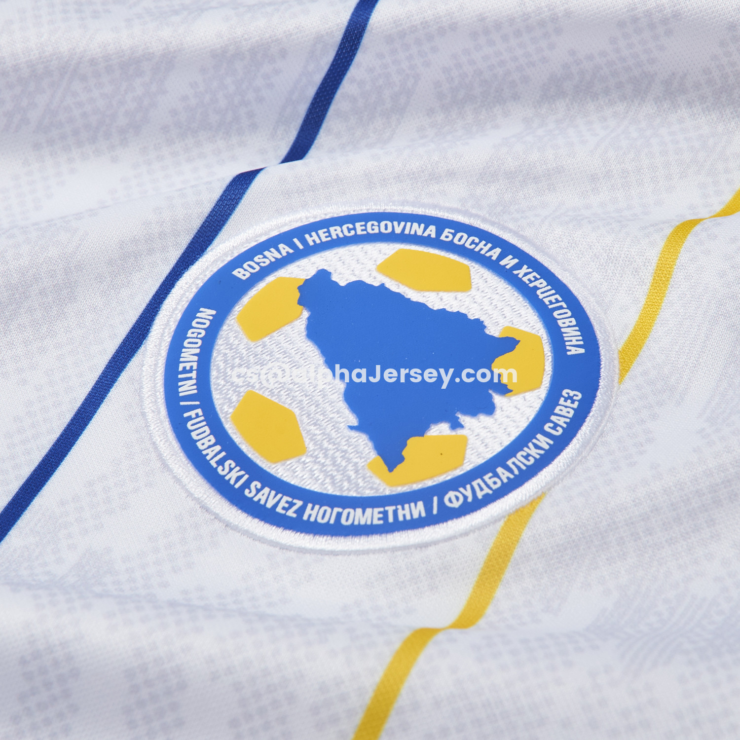 AJ-AlphaJersey-Bosnia and Herzegovina 2026 Away White Jersey - Fans Version