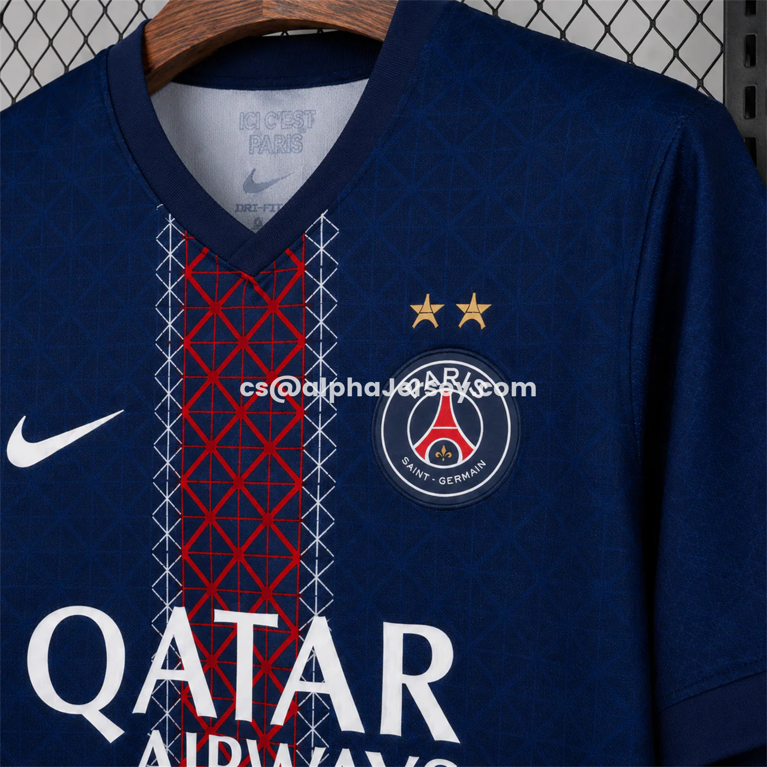 AJ-AlphaJersey-【Champion 26 Font】Paris Saint-Germain PSG 25-26 Home Jersey - Fans Version