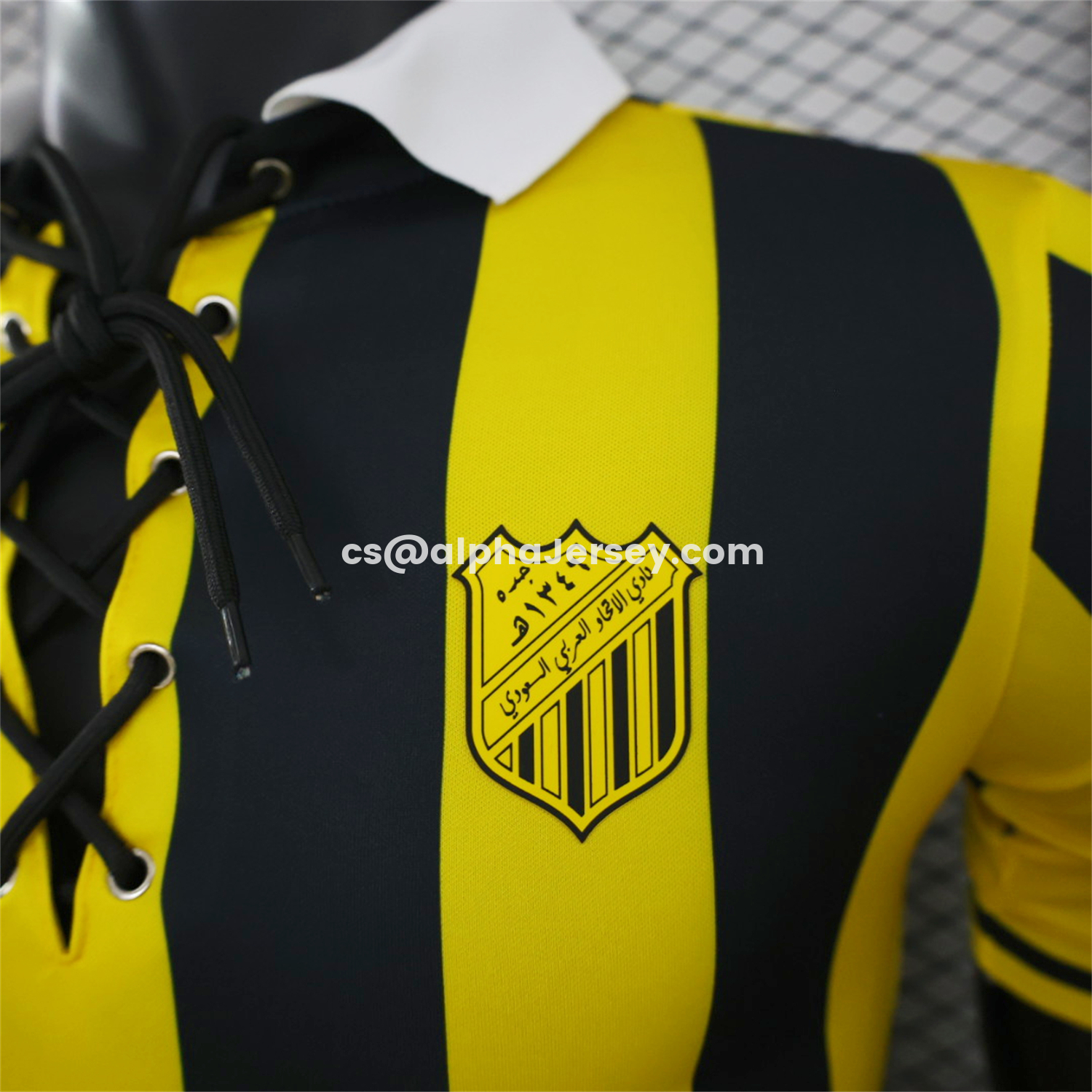 AJ-AlphaJersey-Al Ittihad Jeddah United 26-27 Yellow Black Stripes Special Jersey - Player Version