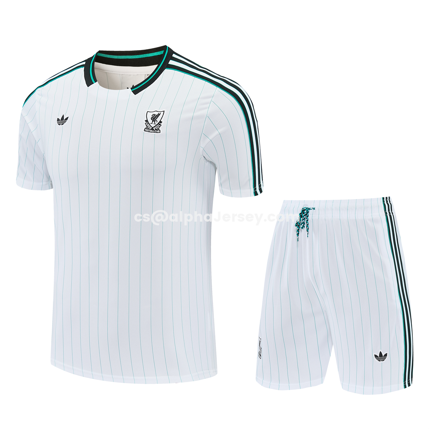 AJ-AlphaJersey-Liver.pool 25-26 Retro Style Short-Sleeve Training Set - Colors Top & Colors Pants