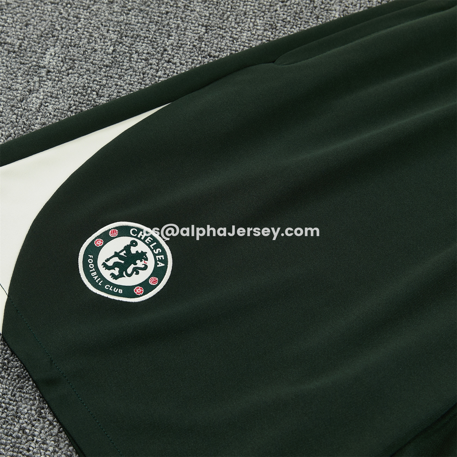 AJ-AlphaJersey-C.H.E.L.S.E.A 25-26 Vest Training Set - Dark Green Top & Dark Green Pants