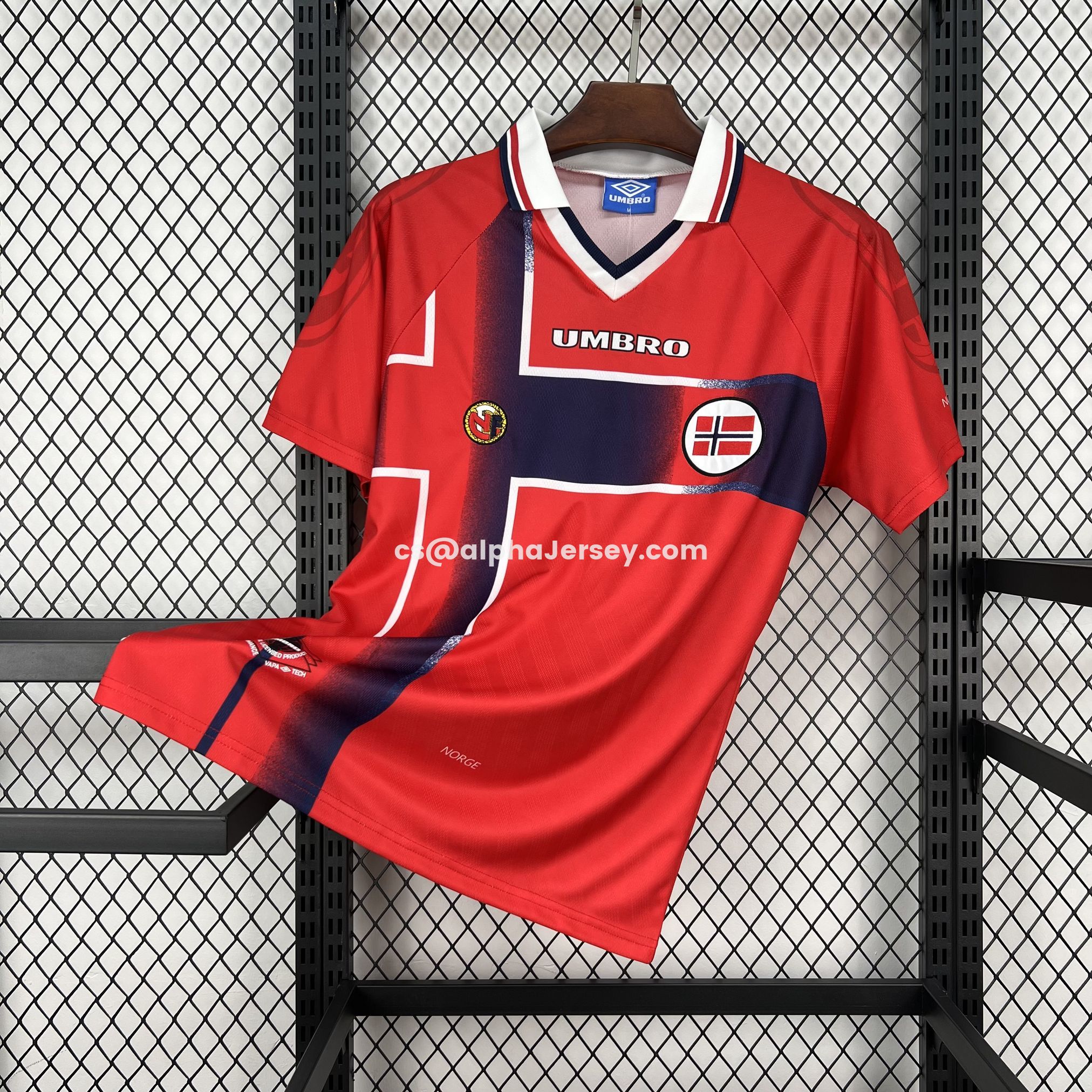 AJ-AlphaJersey-Retro Norway 1998 Home Jersey