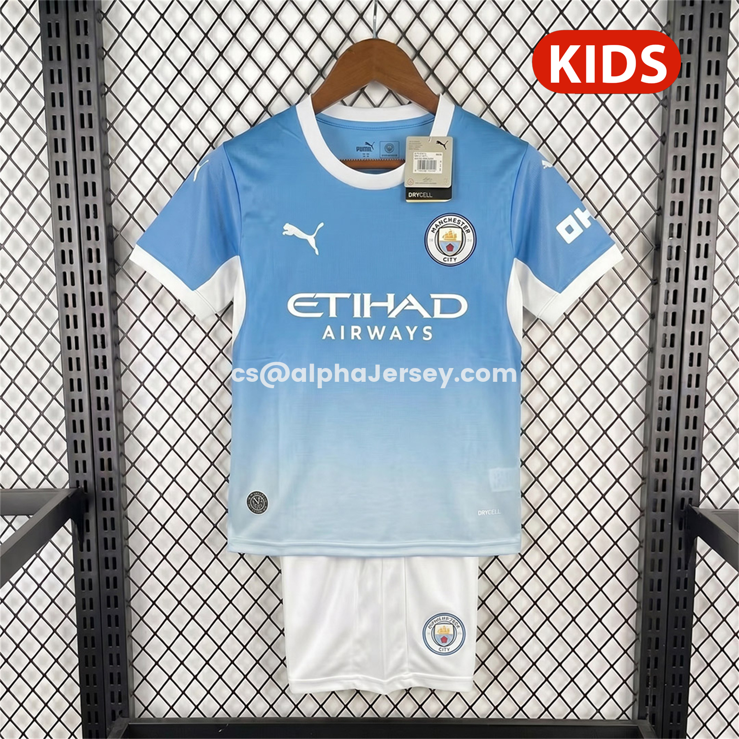 AJ-AlphaJersey-Manchester City 26-27 Home Kids Kit