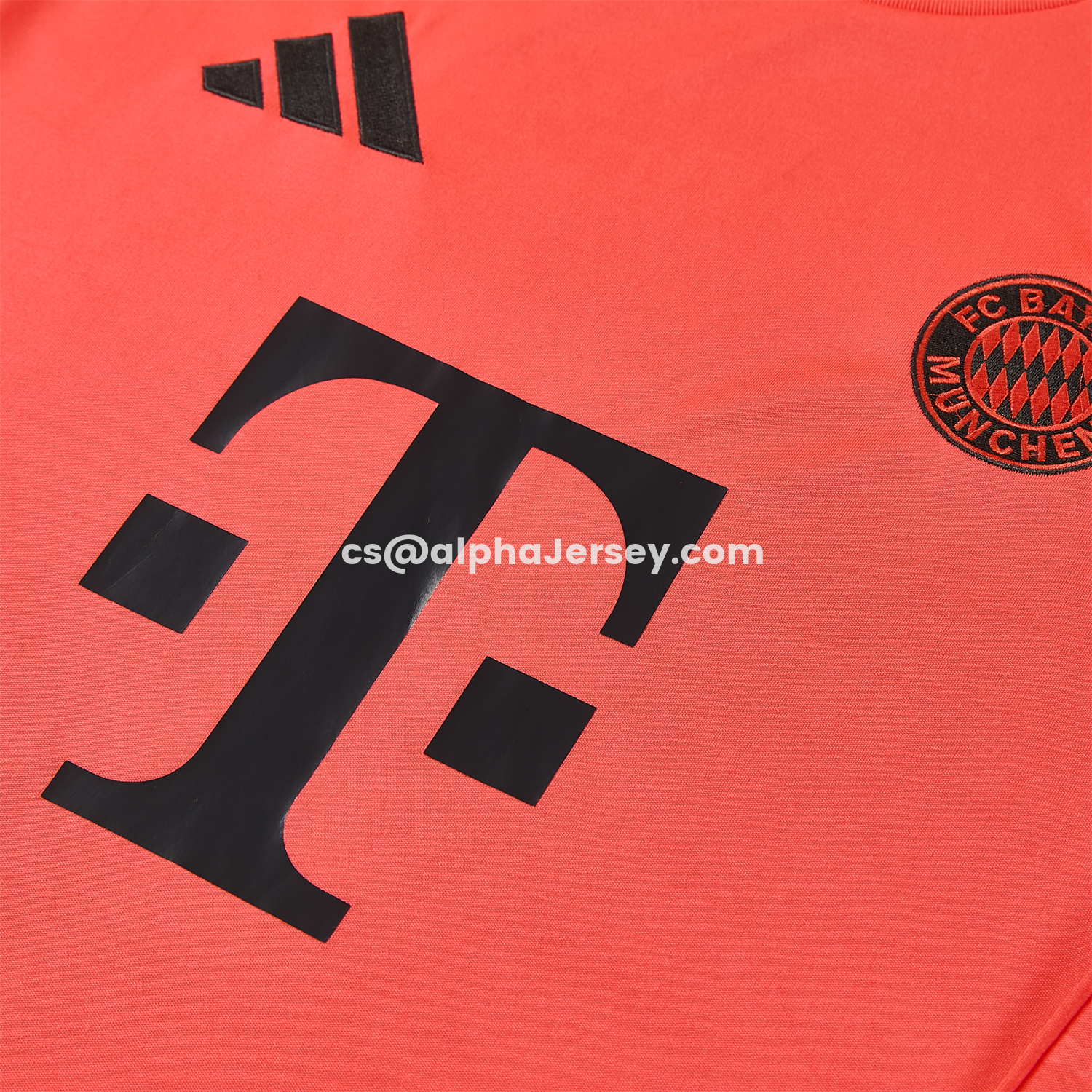 AJ-AlphaJersey-Bayern Munich 25-26 Vest Training Set - Coral With Black Accents Top & Black With Coral Accents Pants