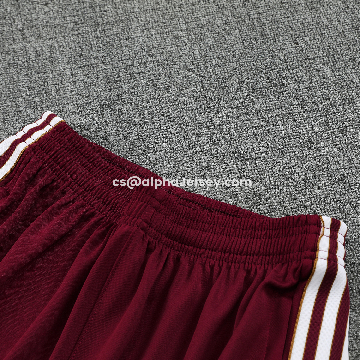 AJ-AlphaJersey-Arsenal 25-26 Retro Style Vest Training Set - Burgundy With White Stripes Top & Pants