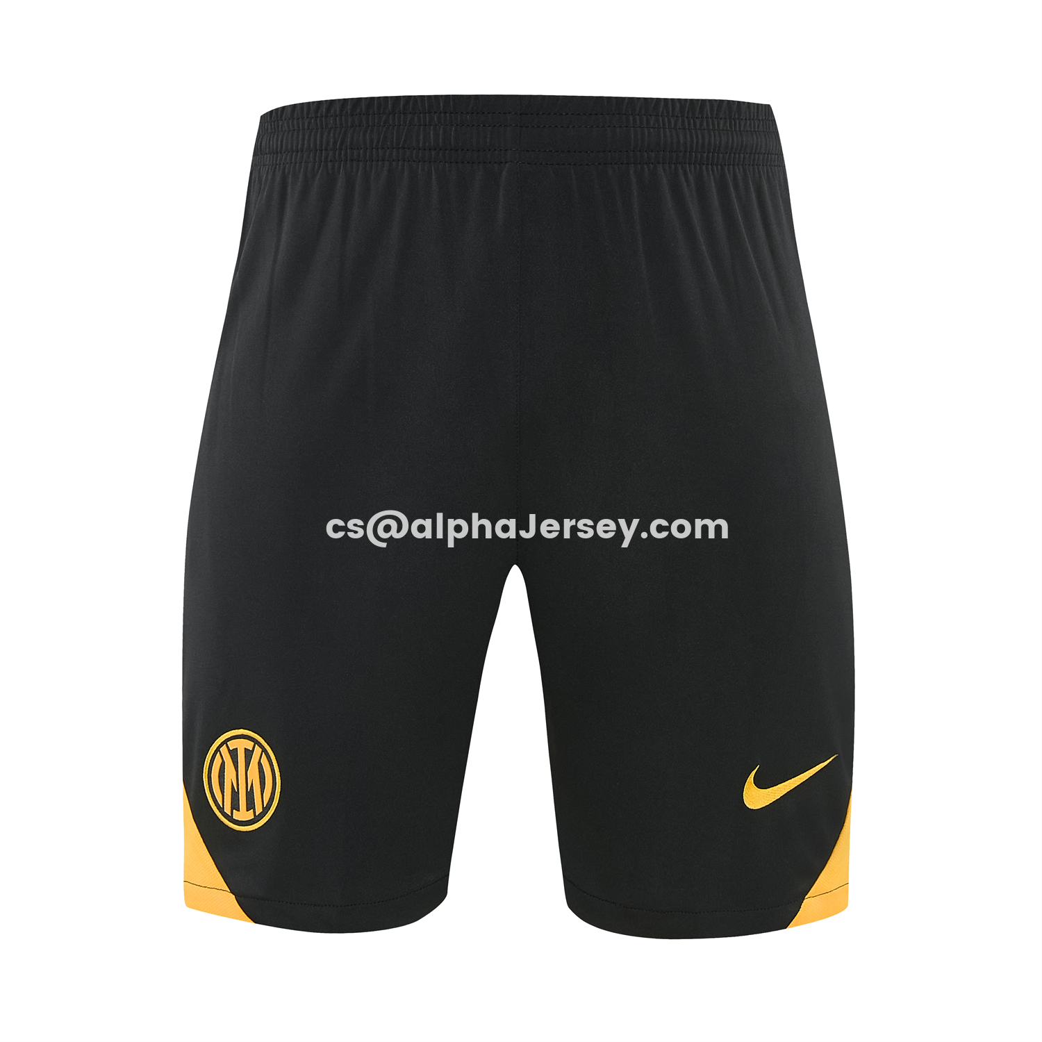 AJ-AlphaJersey-Inter Milan 25-26 Short-Sleeve Training Set - Black And Grey Top & Pants