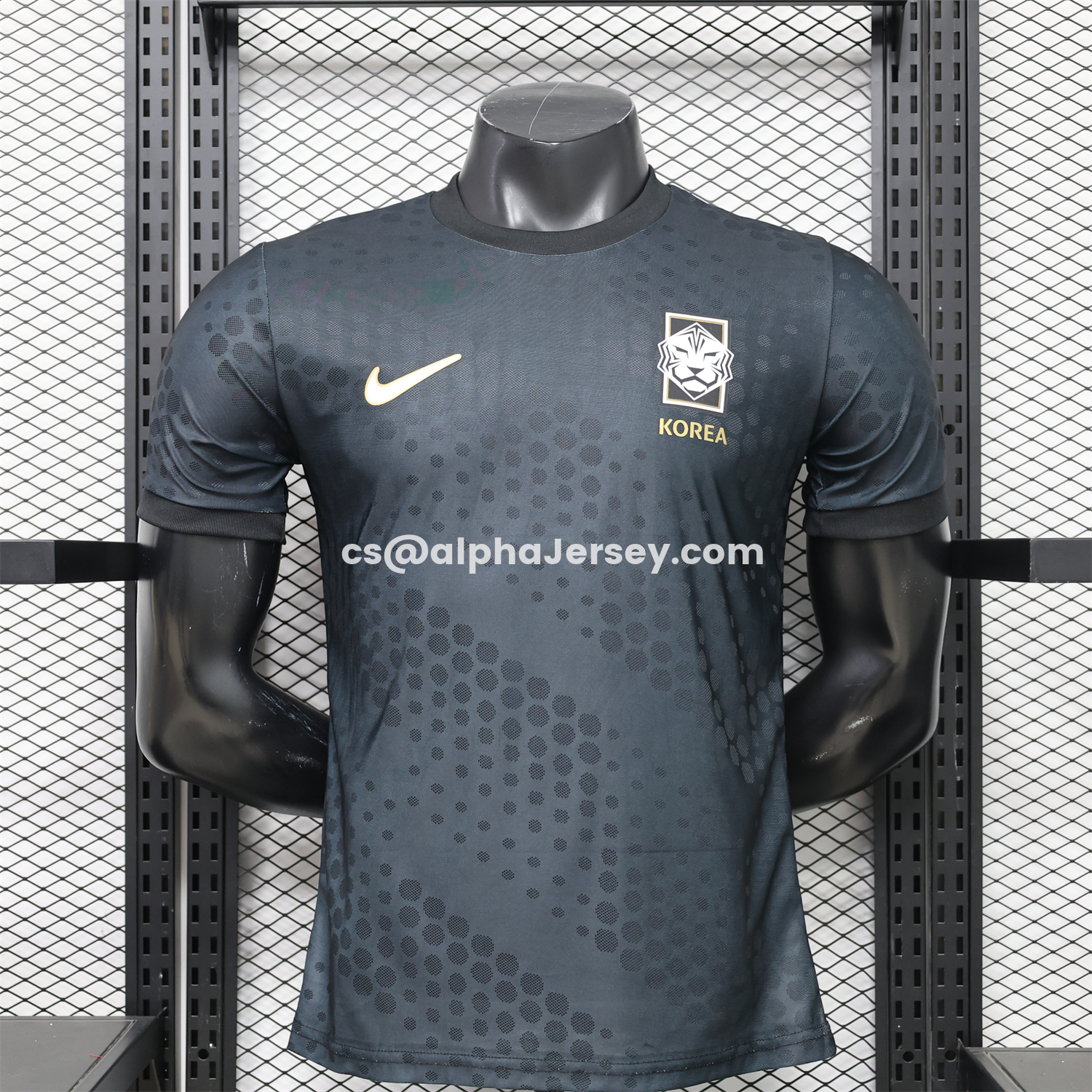 AJ-AlphaJersey-South Korea 26-27 Casual Style Black Jersey - Player Version
