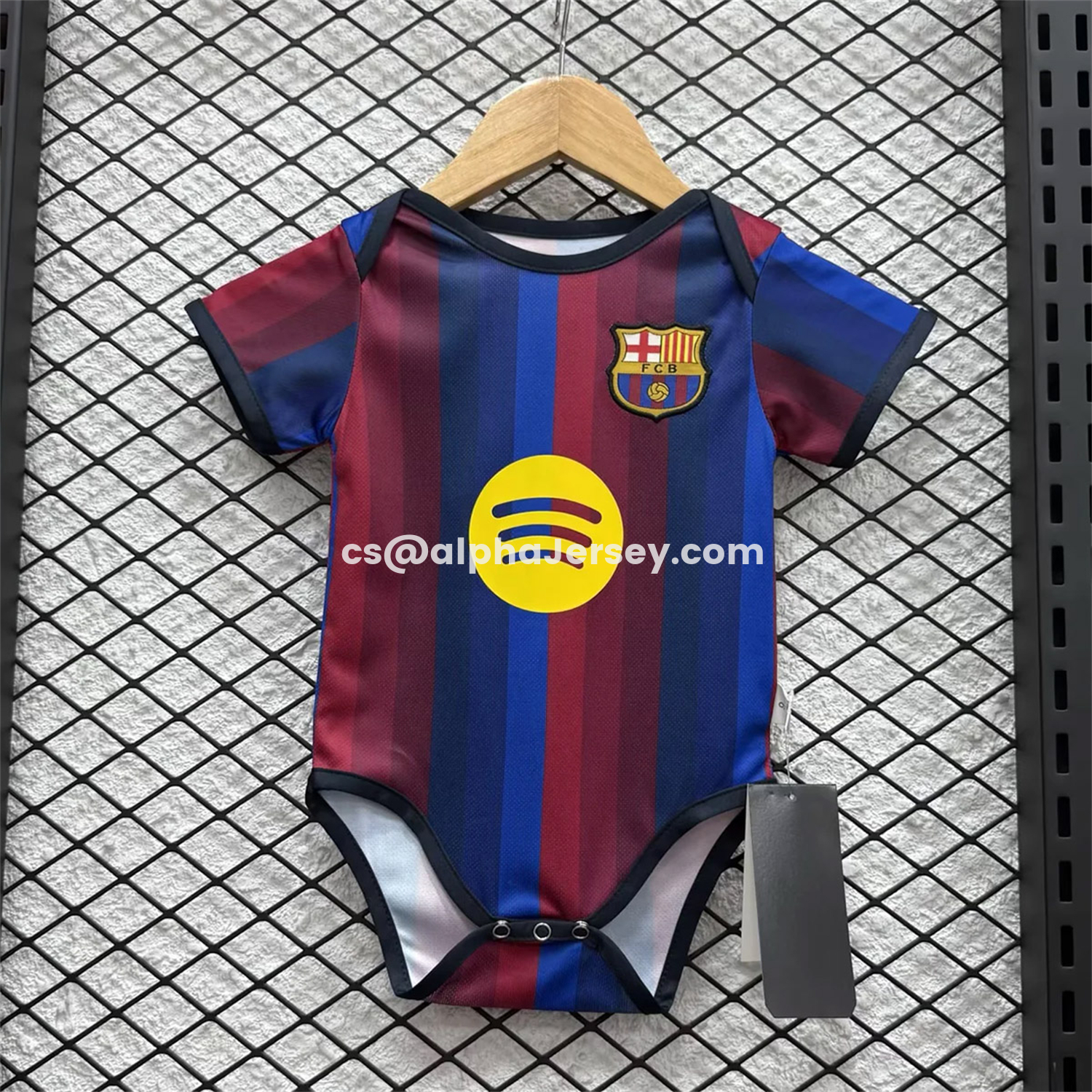 AJ-AlphaJersey-Barcelona 26-27 Home Baby Crawling Suit