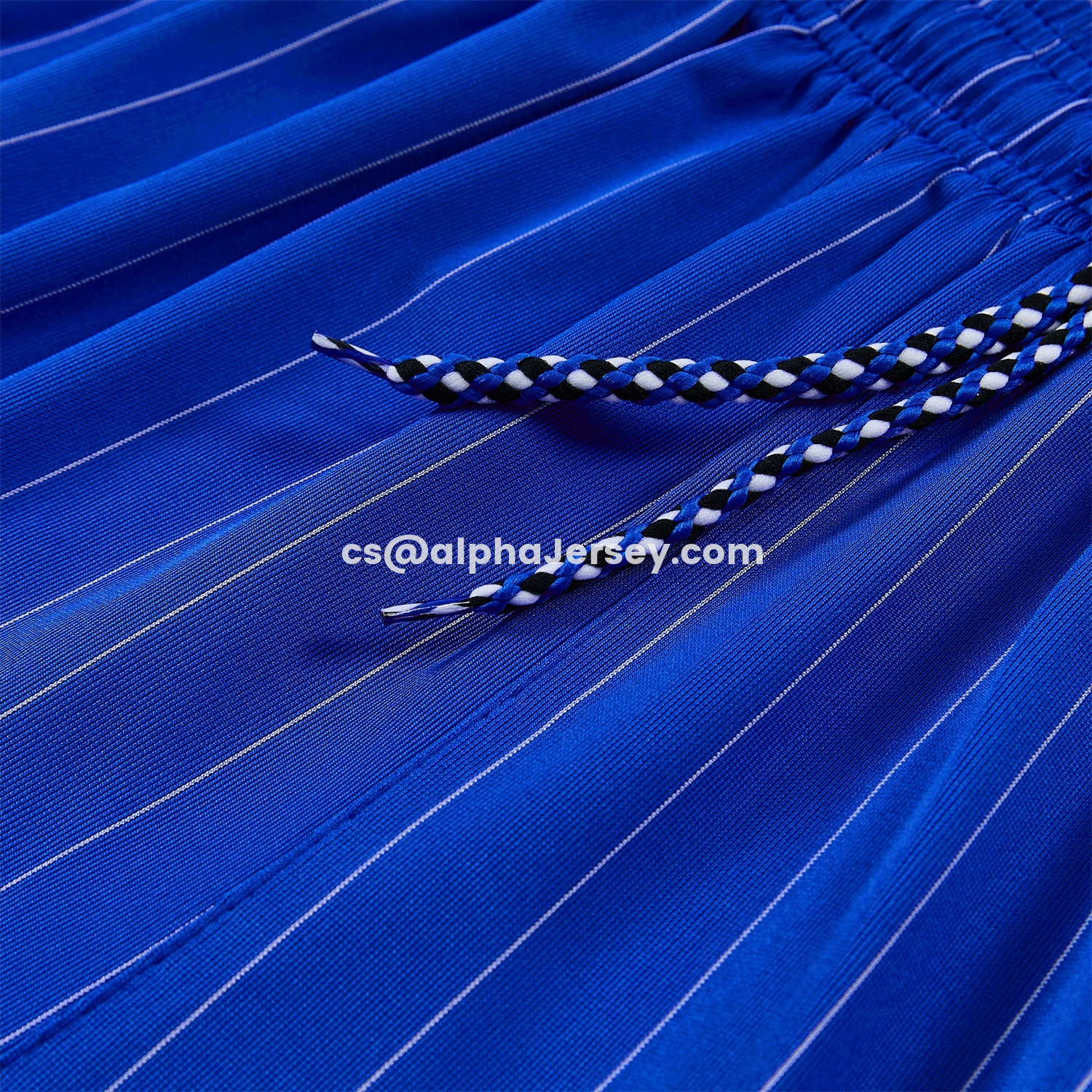 AJ-AlphaJersey-C.H.E.L.S.E.A 25-26 Retro Style Vest Training Set - White Top & Blue Stripes Pants