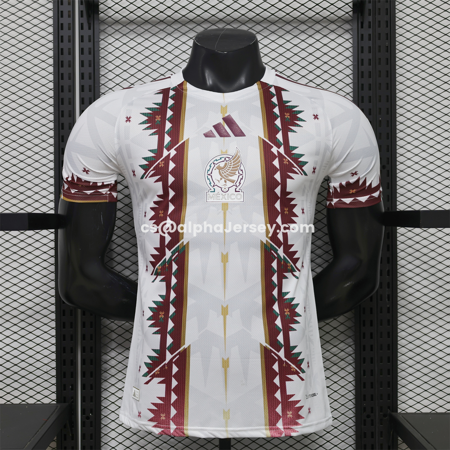 AJ-AlphaJersey-Mexico 2026 Maya Pattern Special Jersey - Player Version