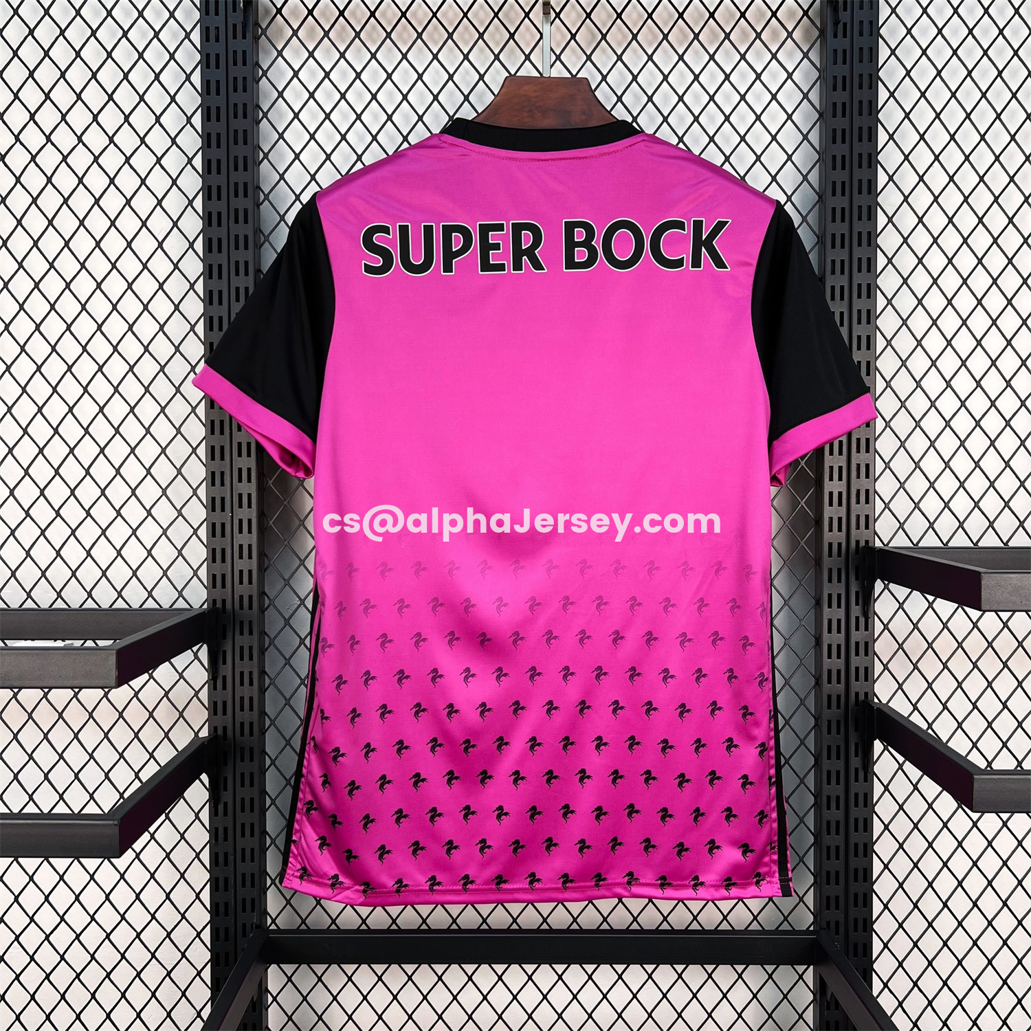 AJ-AlphaJersey-Porto 26-27 Bright Pink With Black Special Jersey - Fans Version