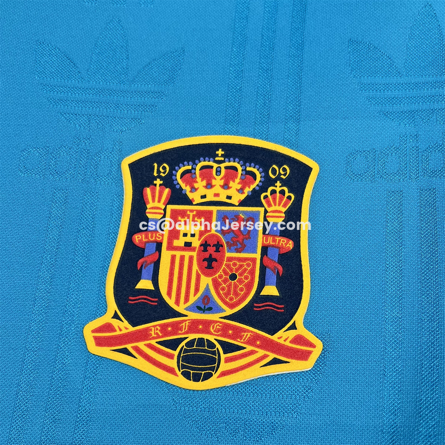 AJ-AlphaJersey-Spain 2026 Solid Blue With Red Trim Special Jersey - Fans Version