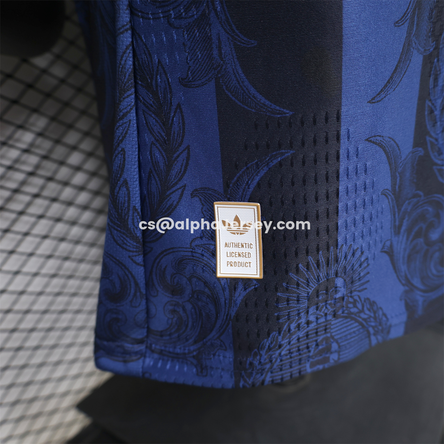 AJ-AlphaJersey-Argentina 2026 Dark Blue And Black Pattern Sun Special Edition Jersey - Player Version