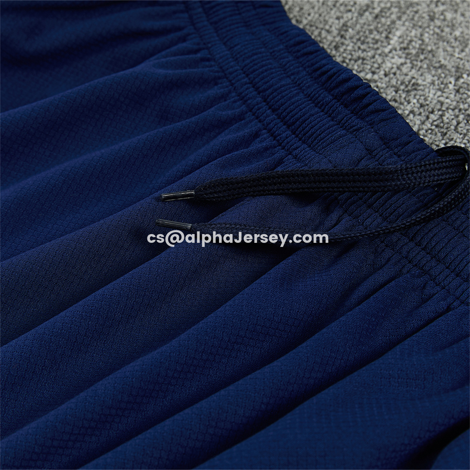 AJ-AlphaJersey-Spain 2026 Short-Sleeve Training Set - Dark Blue Top & Dark Blue Pants