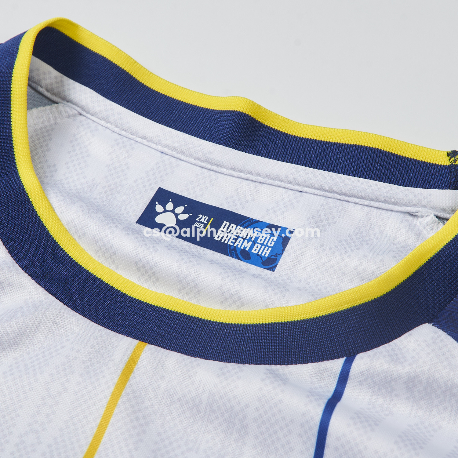 AJ-AlphaJersey-Bosnia and Herzegovina 2026 Away White Jersey - Fans Version