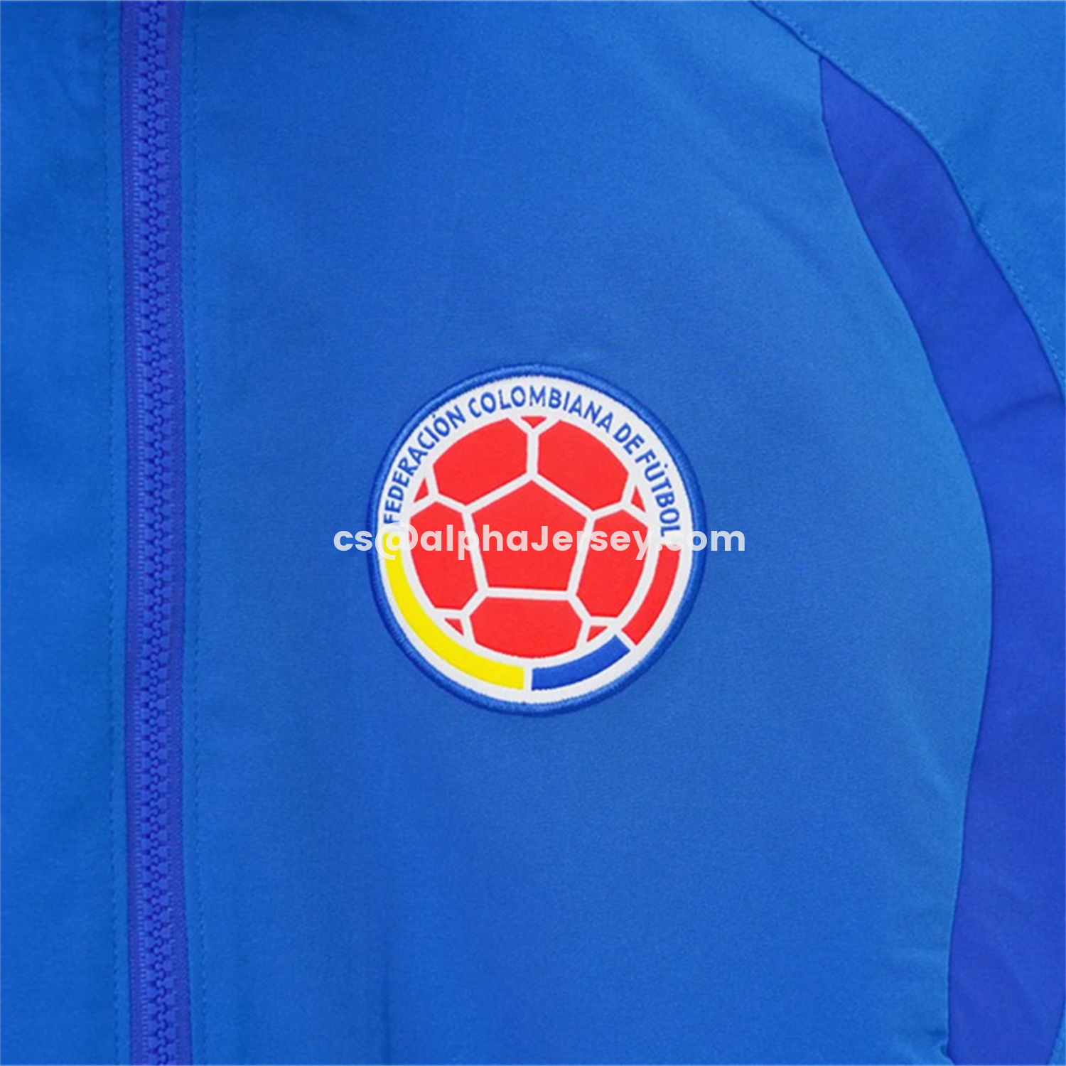 AJ-AlphaJersey-Colombia 2026 Blue Windbreaker Jacket