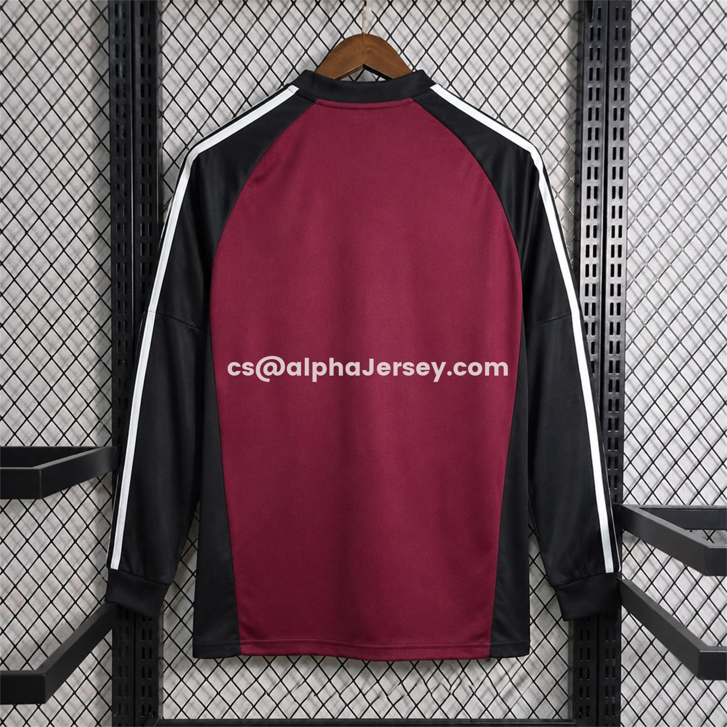 AJ-AlphaJersey-Spain 2026 Wine Red Long Sleeves Goalkeeper Jersey - Fans Version