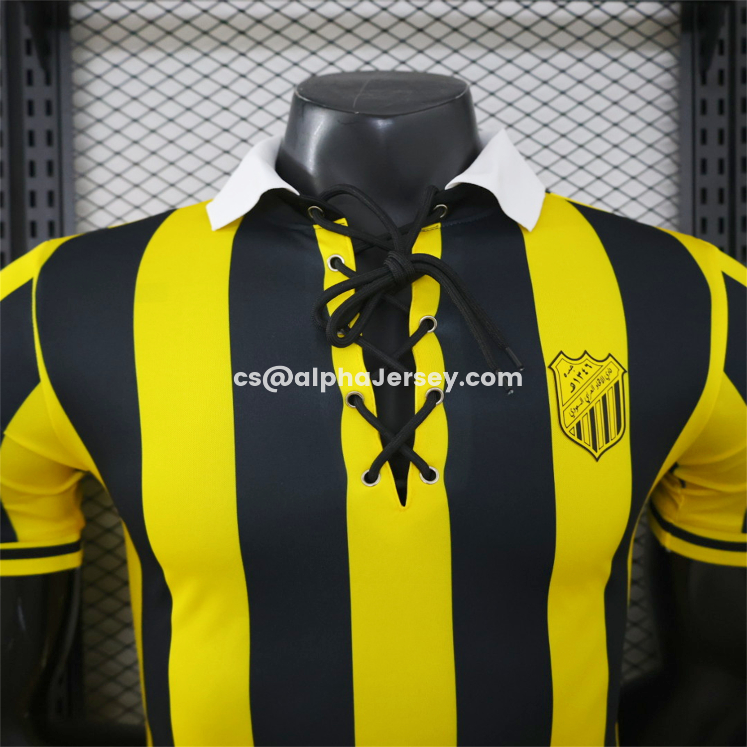 AJ-AlphaJersey-Al Ittihad Jeddah United 26-27 Yellow Black Stripes Special Jersey - Player Version
