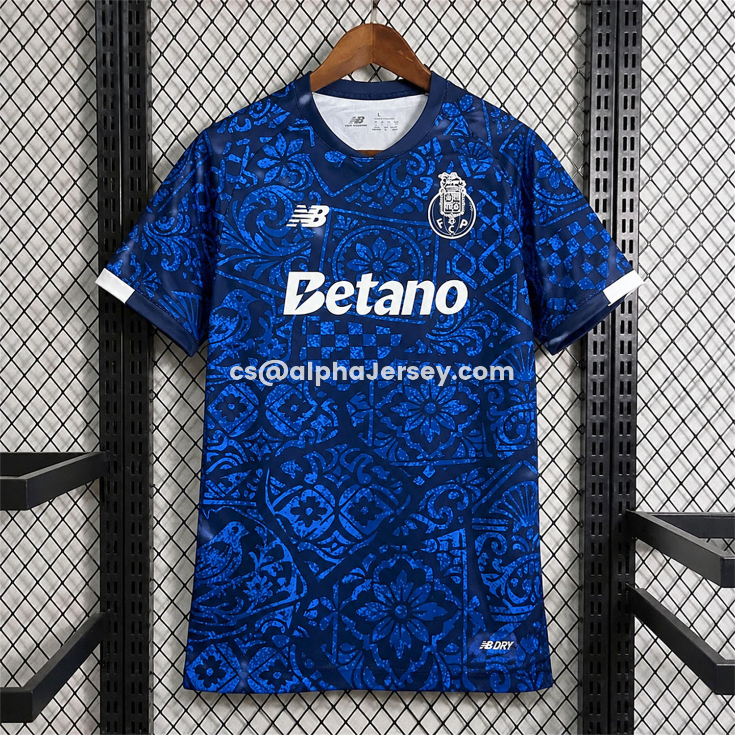 AJ-AlphaJersey-Porto 26-27 Blue With Black Patterns Special Jersey - Fans Version