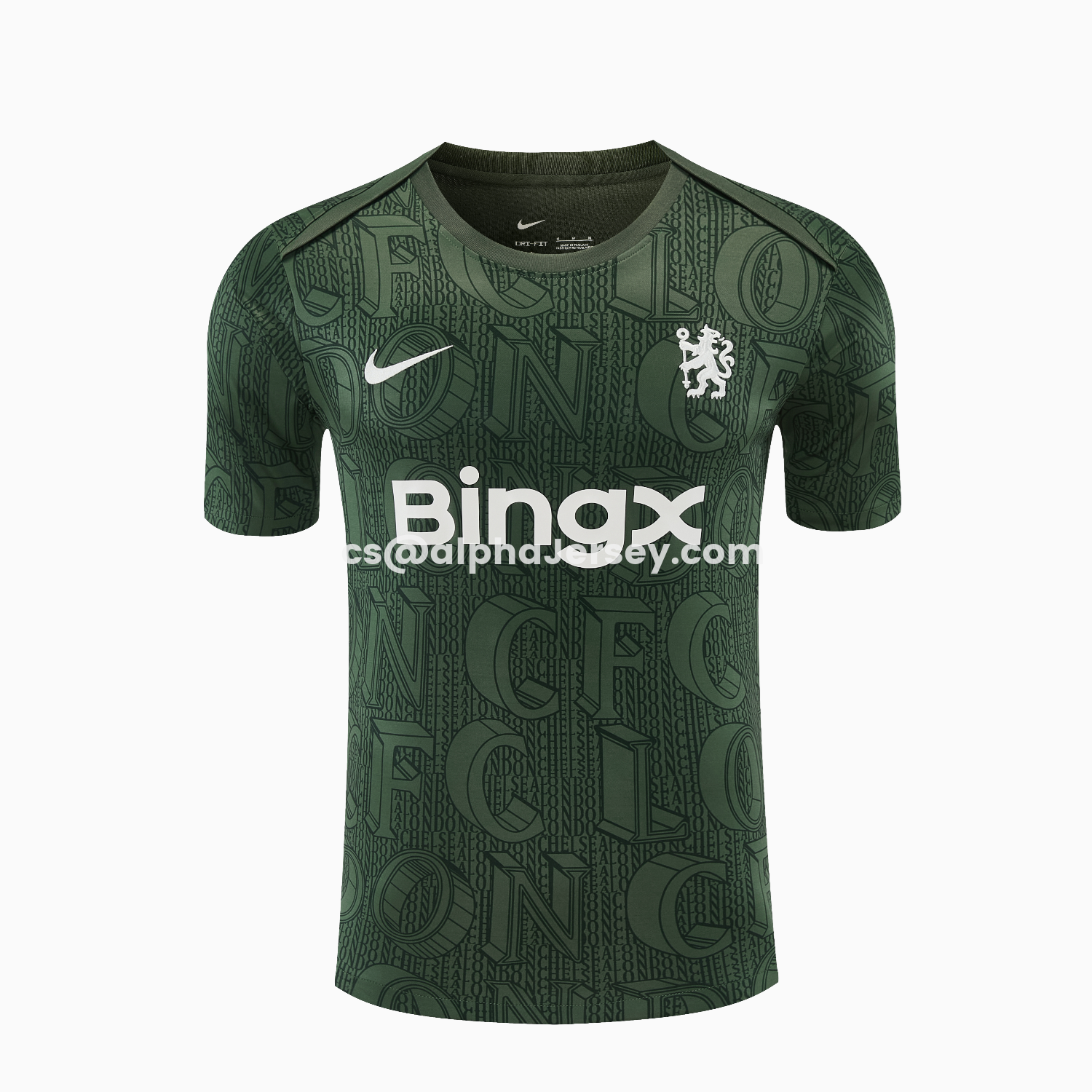 AJ-AlphaJersey-C.H.E.L.S.E.A 25-26 Short-Sleeve Training Set - Dark Green Top & Dark Green Pants
