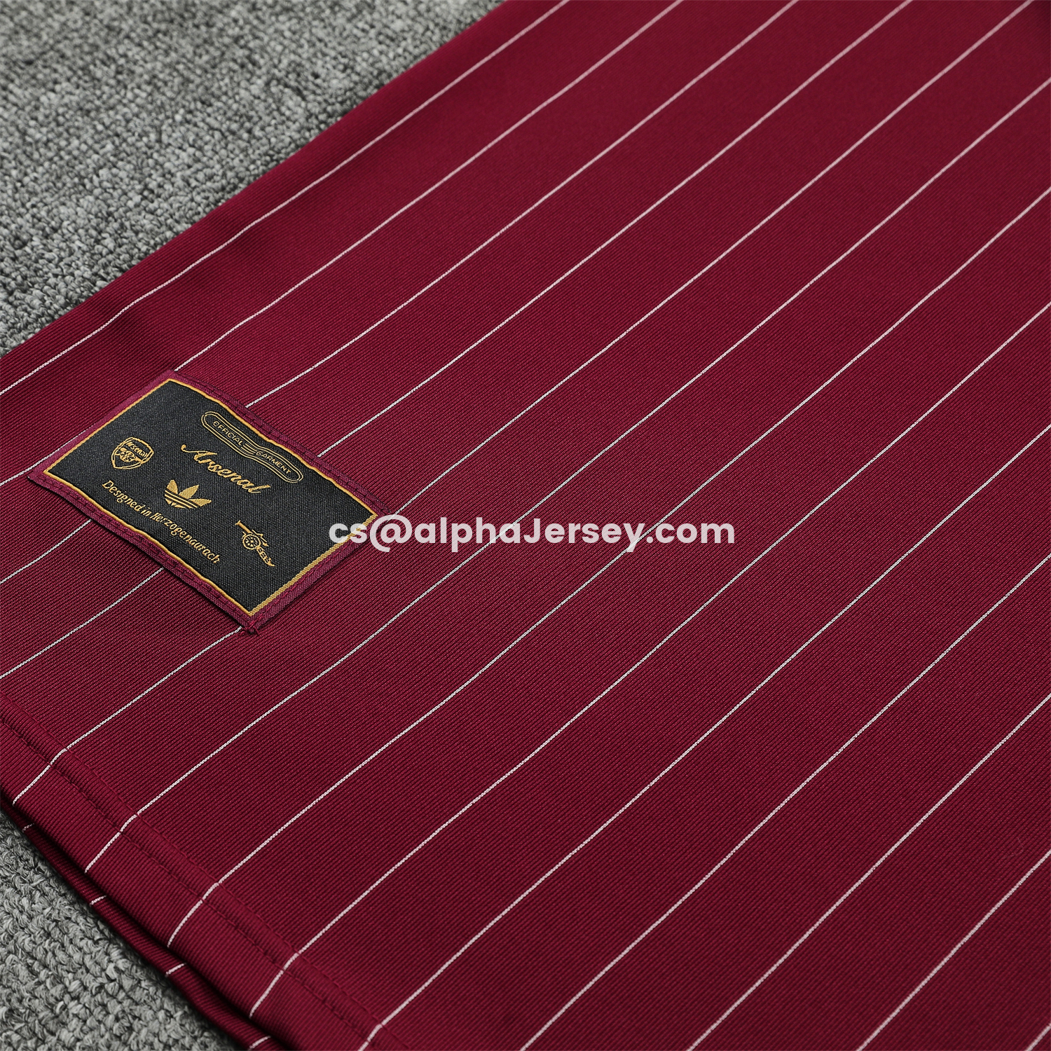AJ-AlphaJersey-Arsenal 25-26 Retro Style Vest Training Set - Burgundy With White Stripes Top & Pants