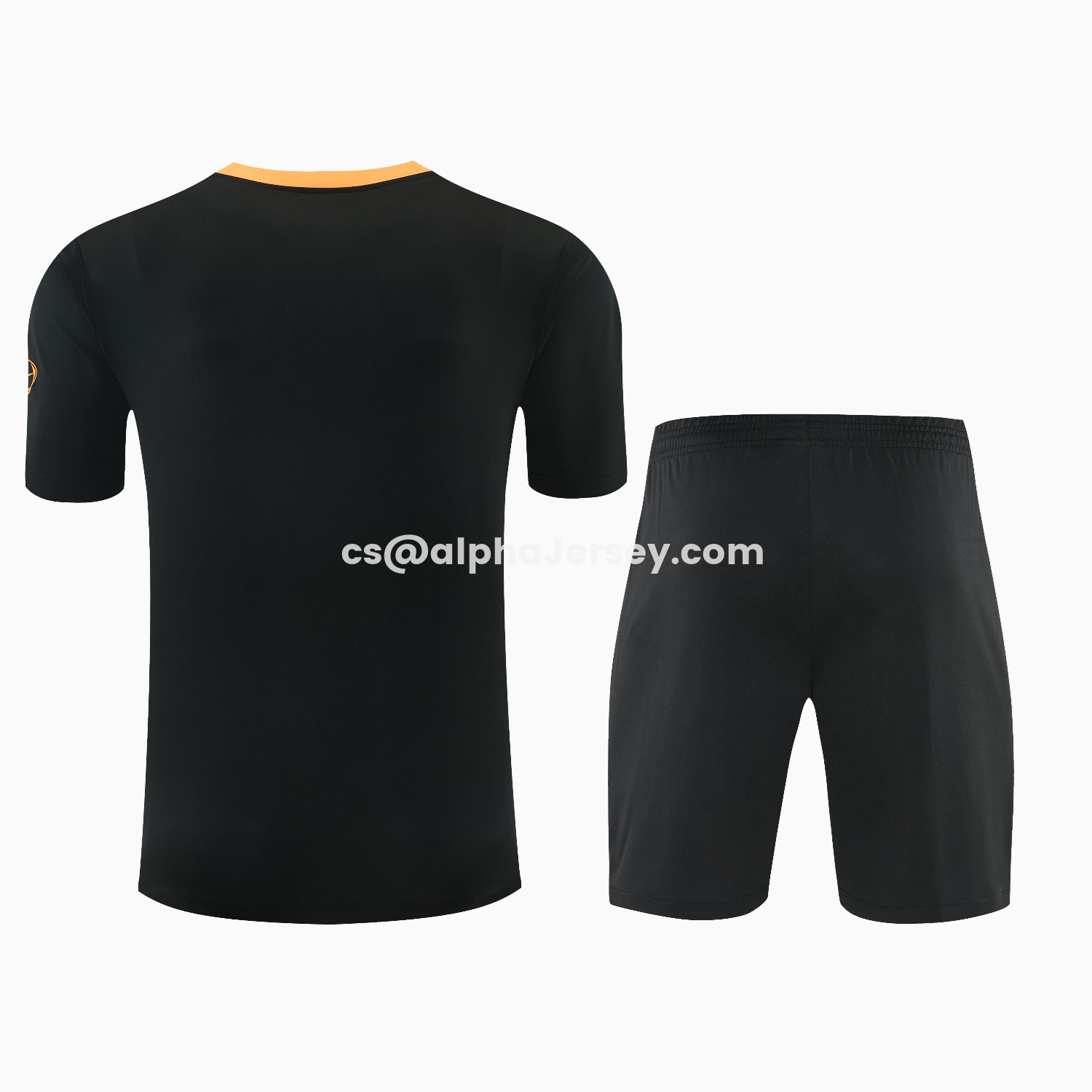 AJ-AlphaJersey-Inter Milan 25-26 Short-Sleeve Training Set - Black And Grey Top & Pants