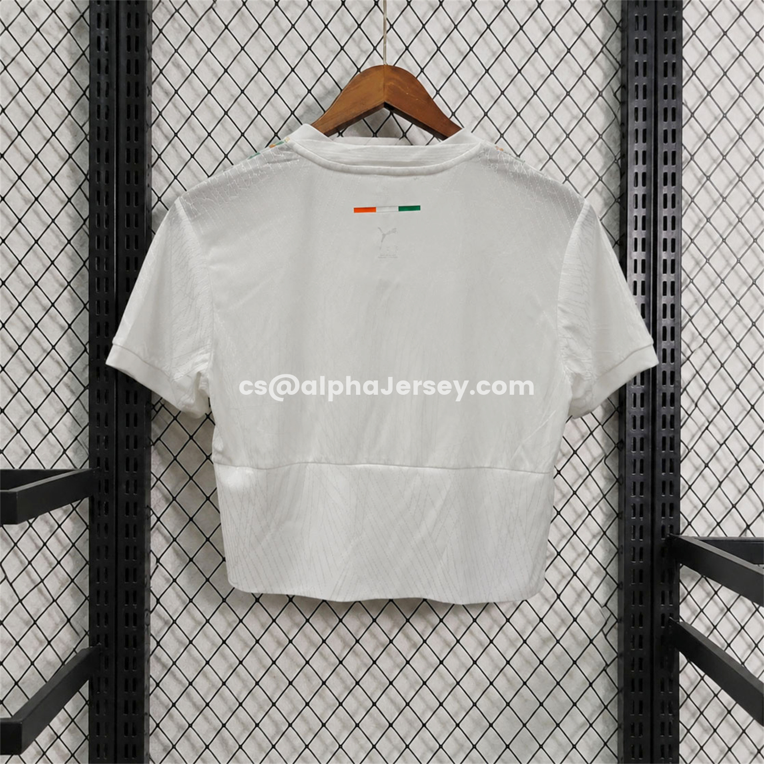 AJ-AlphaJersey-Women's Ivory Coast 2026 Away Cropped Jersey - Player Version