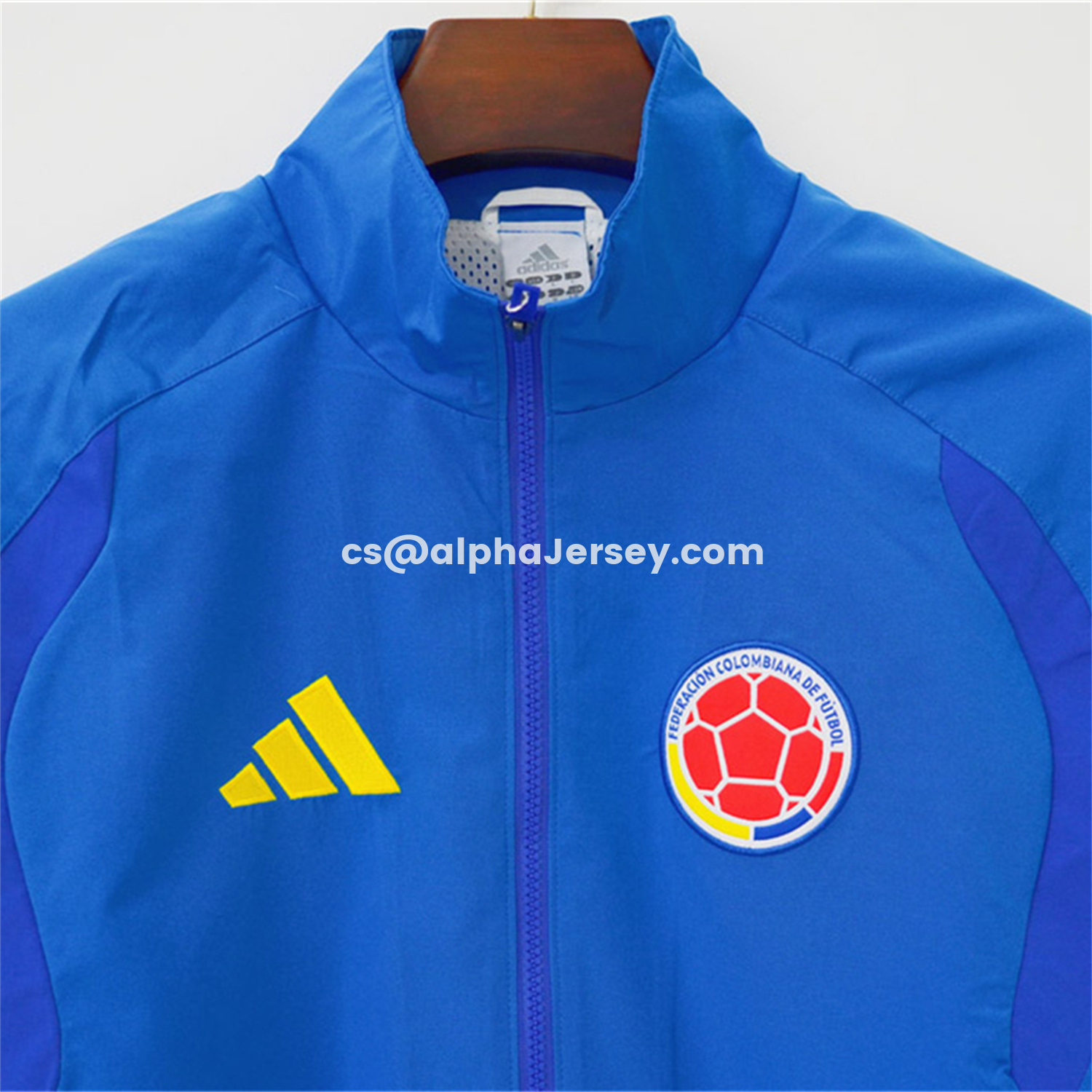 AJ-AlphaJersey-Colombia 2026 Blue Windbreaker Jacket
