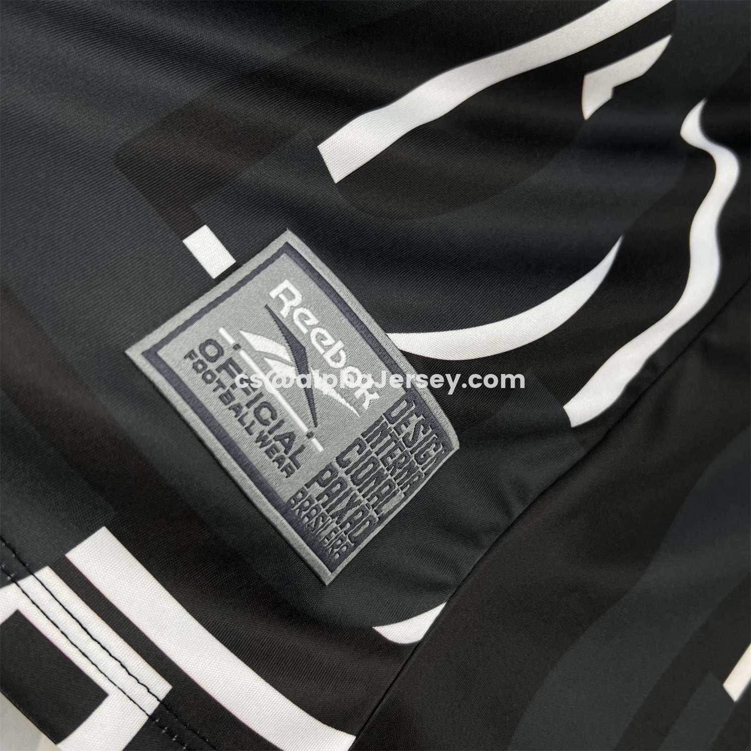 AJ-AlphaJersey-Santa Cruz 26-27 Pre-Match Black With White Lines Jersey - Fans Version