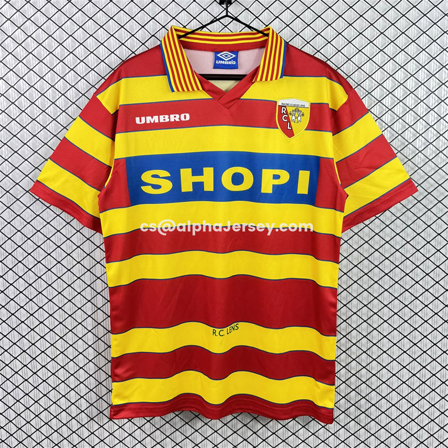 AJ-AlphaJersey-Retro RC Lens 1996-97 Home Jersey