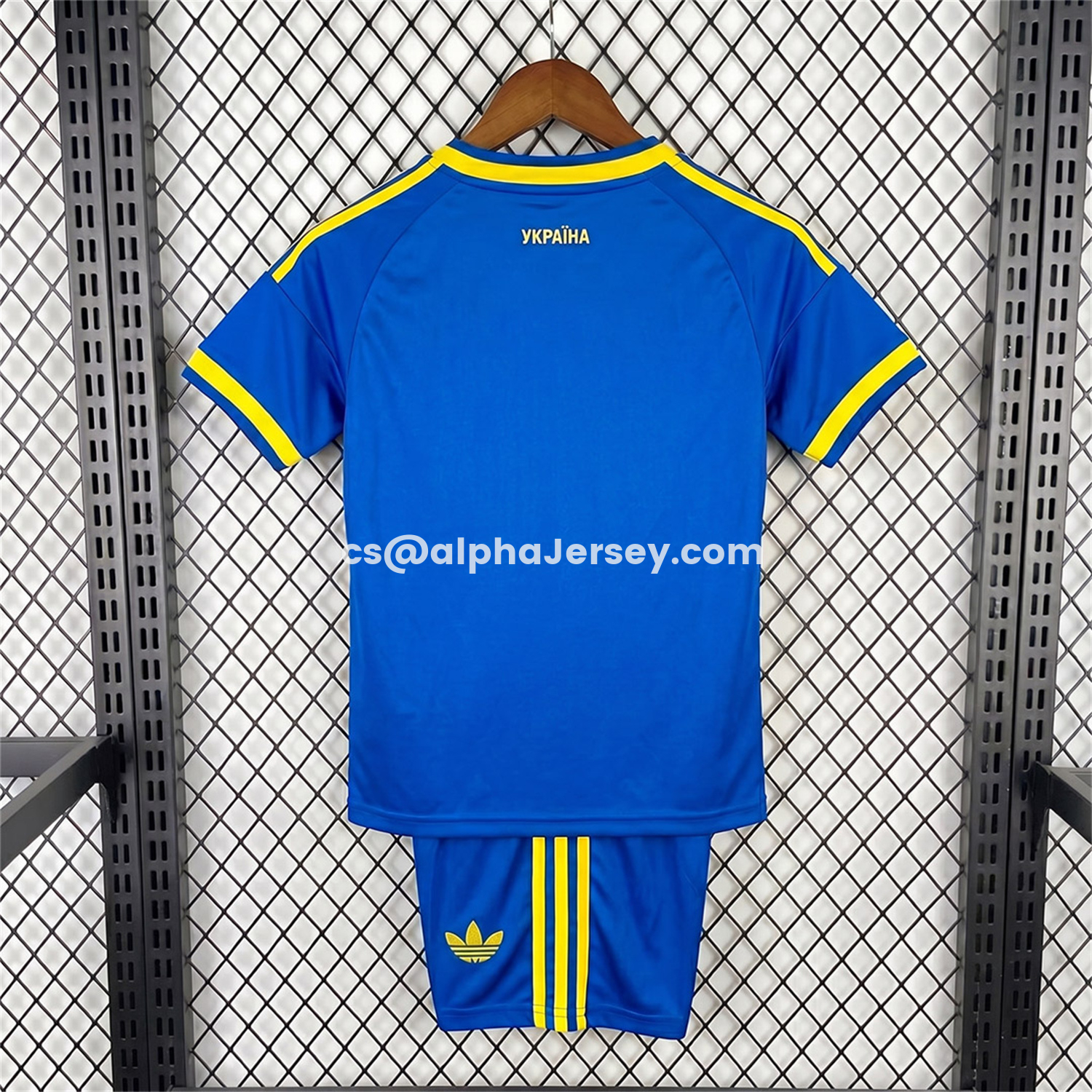 AJ-AlphaJersey-Ukraine 2026 Away Kids Kit