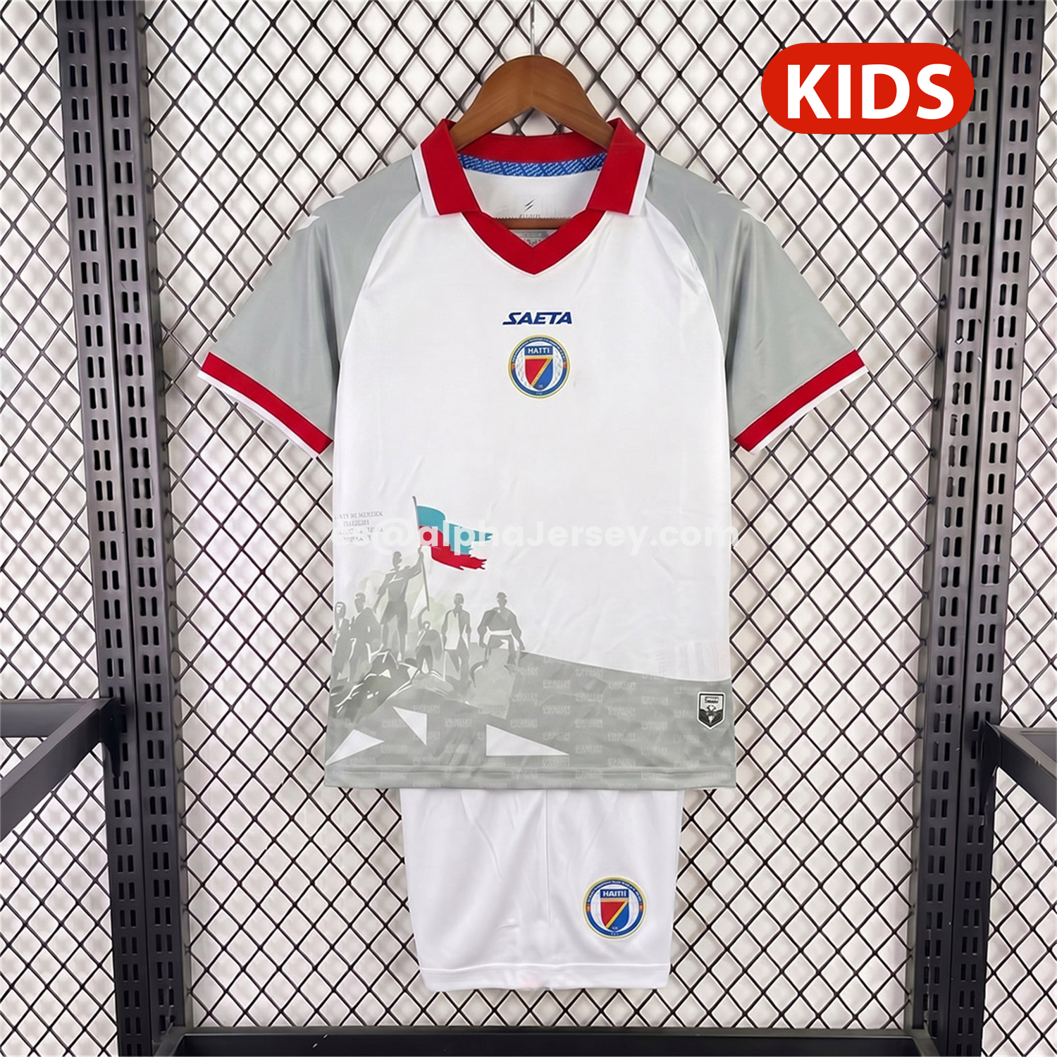 AJ-AlphaJersey-Haiti 2026 Away Kids Kit
